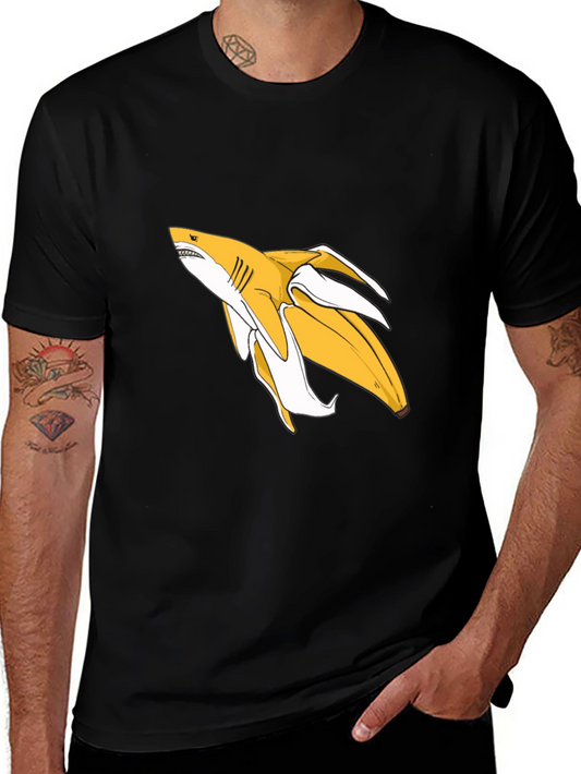 Banana Shark Graphic Tee - Black