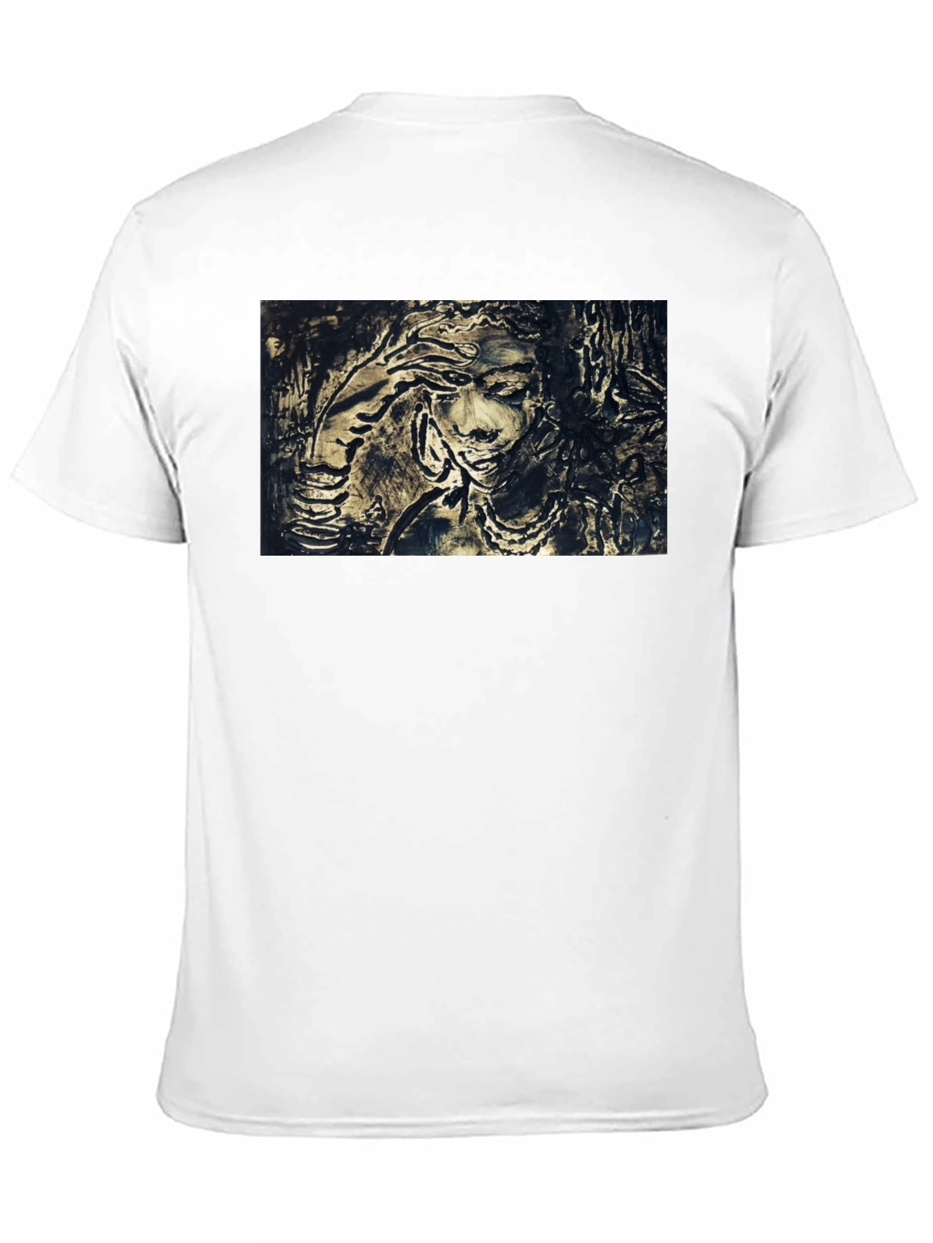 Artistic Woman Graphic Black T-Shirt