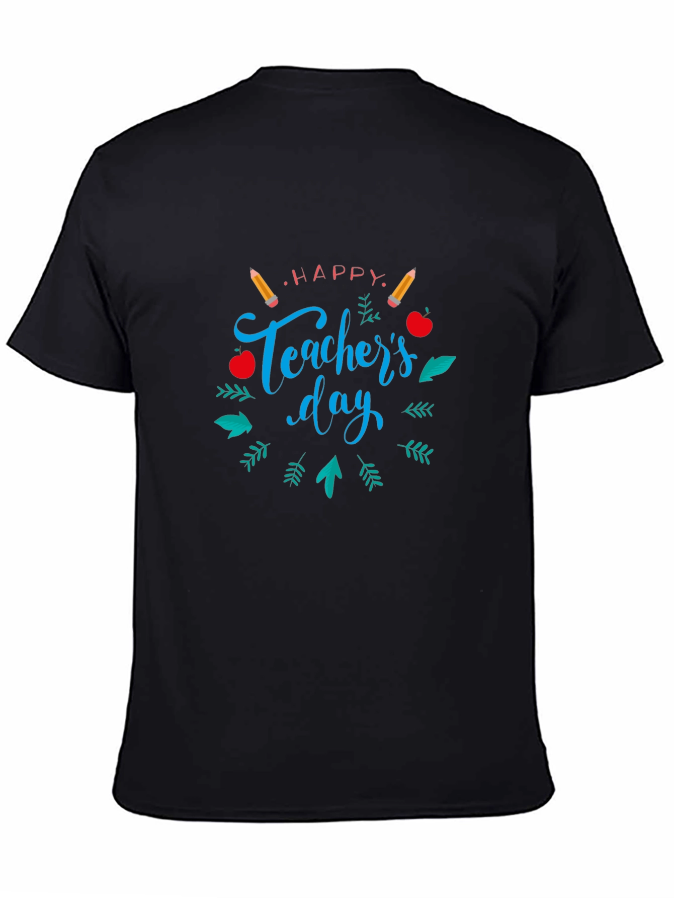 Happy Teachers Day T-Shirt - Black Cotton Tee
