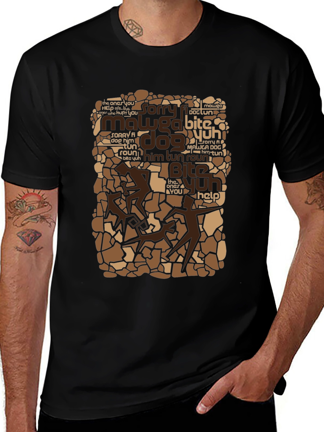 Graphic Tee - Mawga Dog Bite Yuh