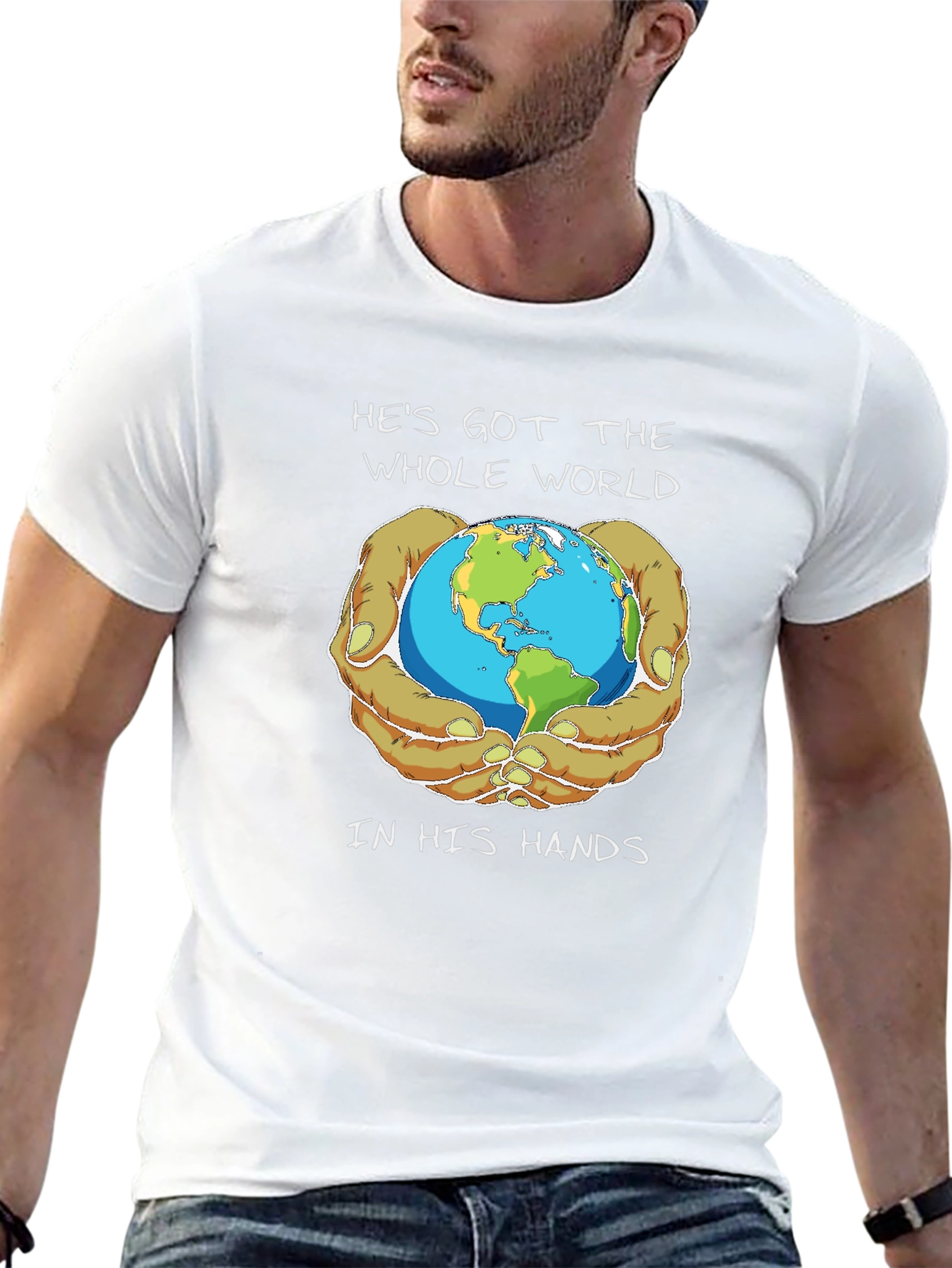 Earth In His Hands Graphic T-Shirt