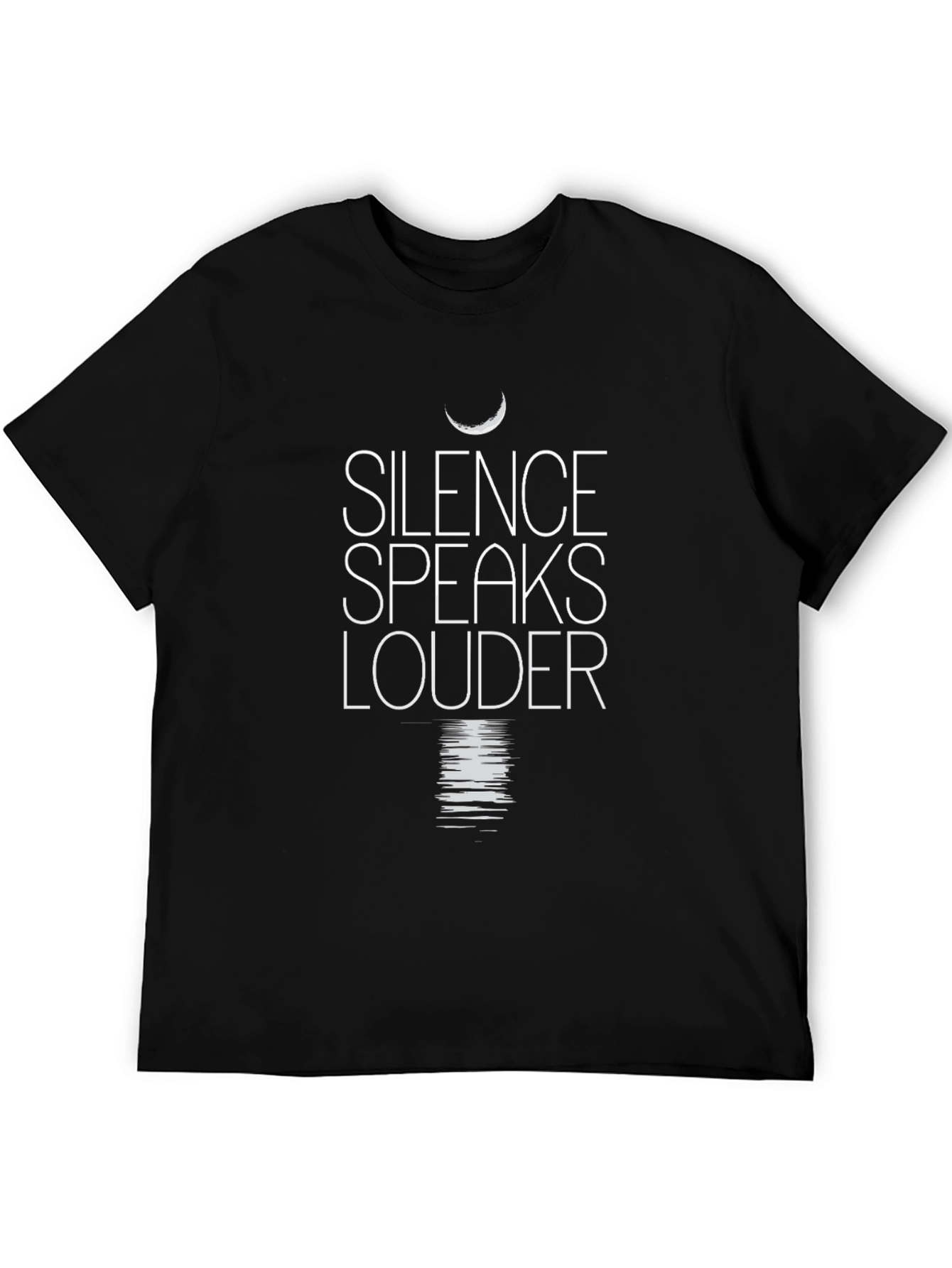 Silence Speaks Louder Graphic Tee - Mens Black T-Shirt