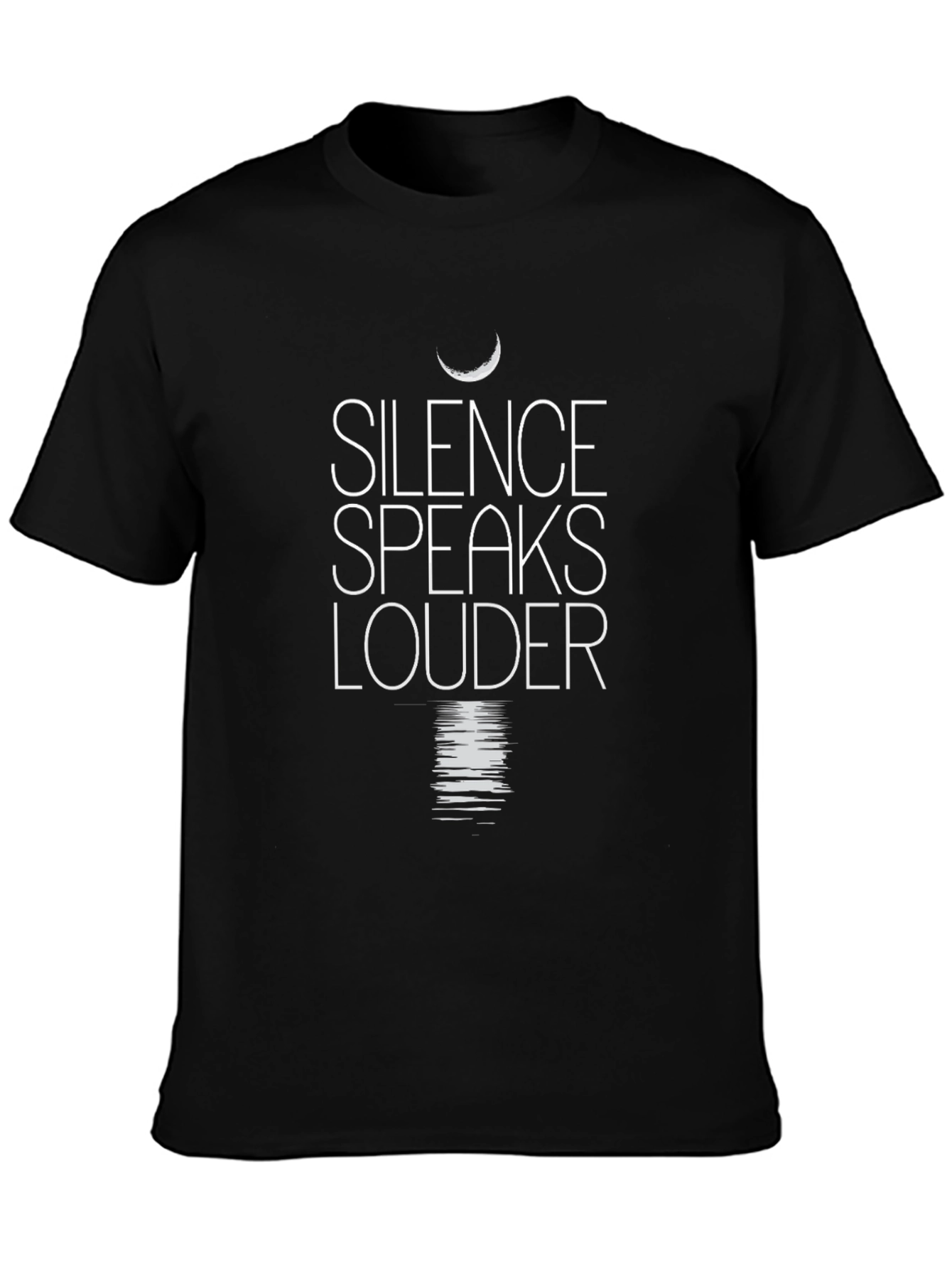 Silence Speaks Louder Graphic Tee - Mens Black T-Shirt
