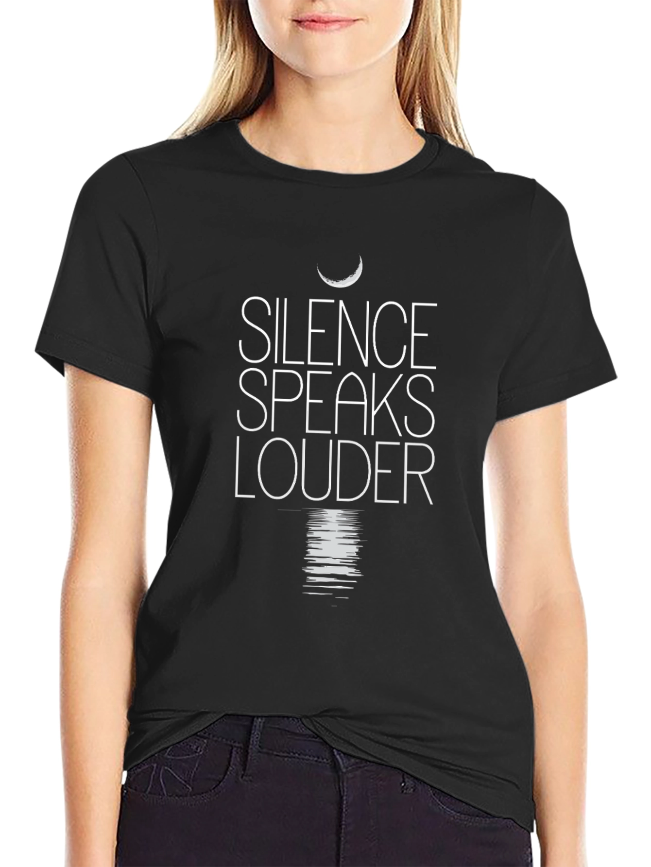 Silence Speaks Louder Graphic Tee - Mens Black T-Shirt