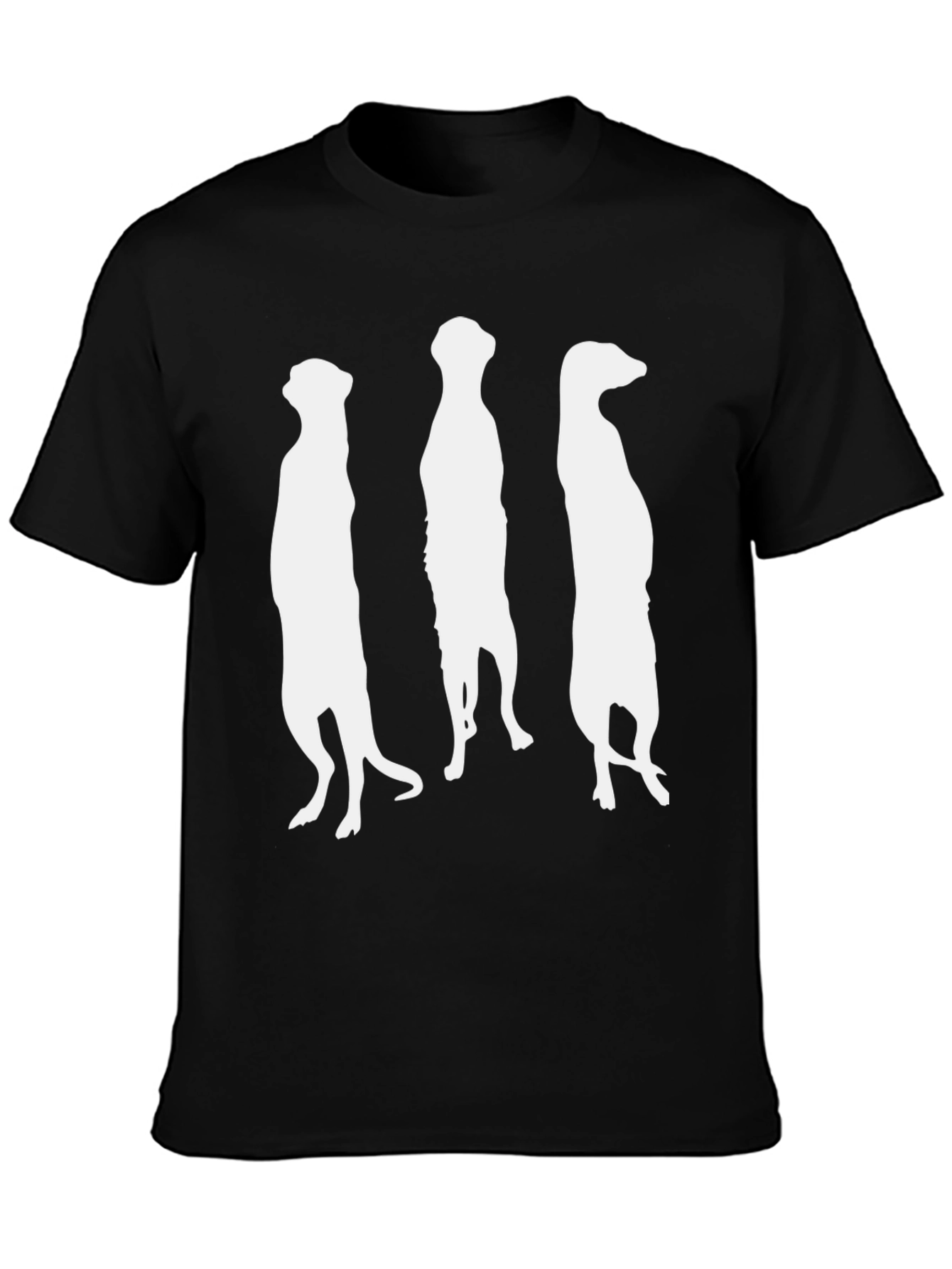 Meerkat Silhouette T-Shirt - Black
