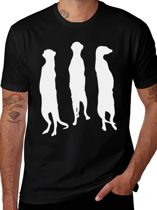 Meerkat Silhouette T-Shirt - Black
