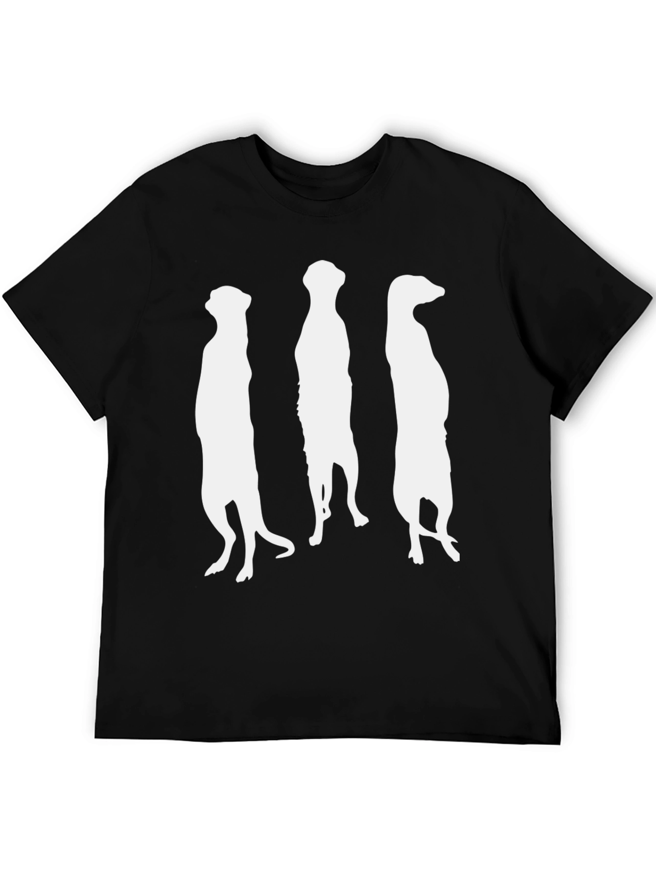 Meerkat Silhouette T-Shirt - Black