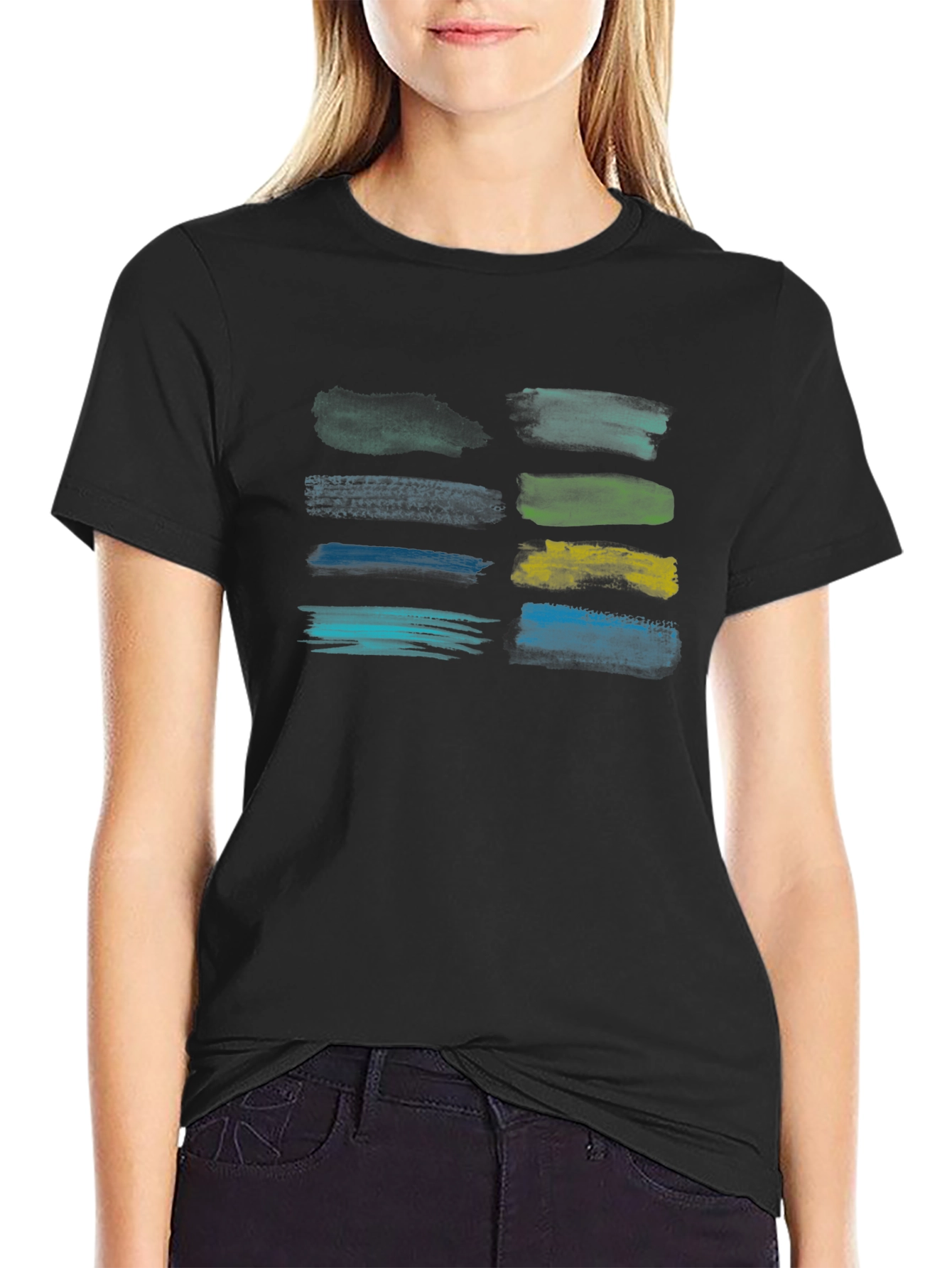 Brush Stroke Graphic Tee - Artistic Design