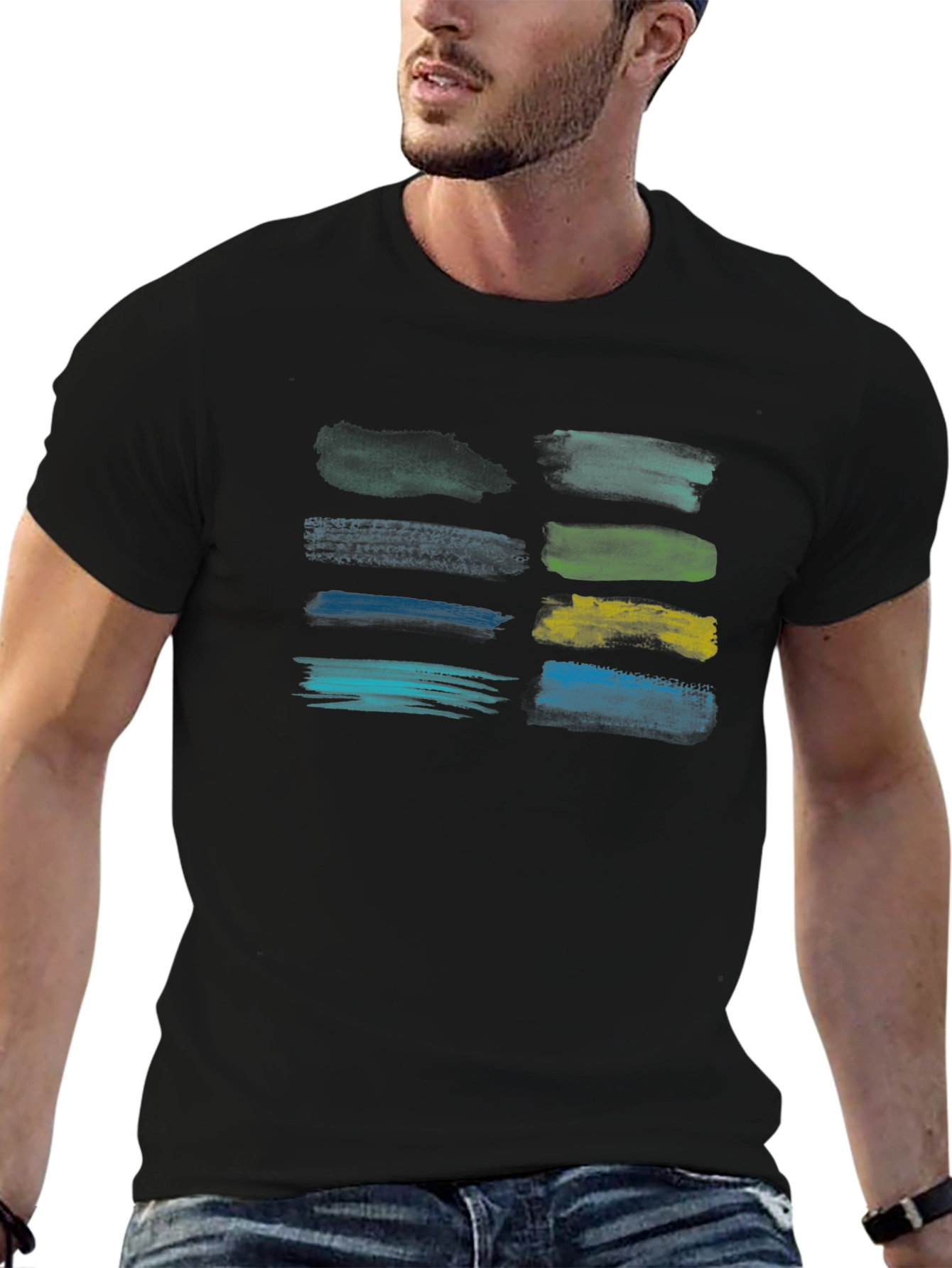Brush Stroke Graphic Tee - Artistic Design
