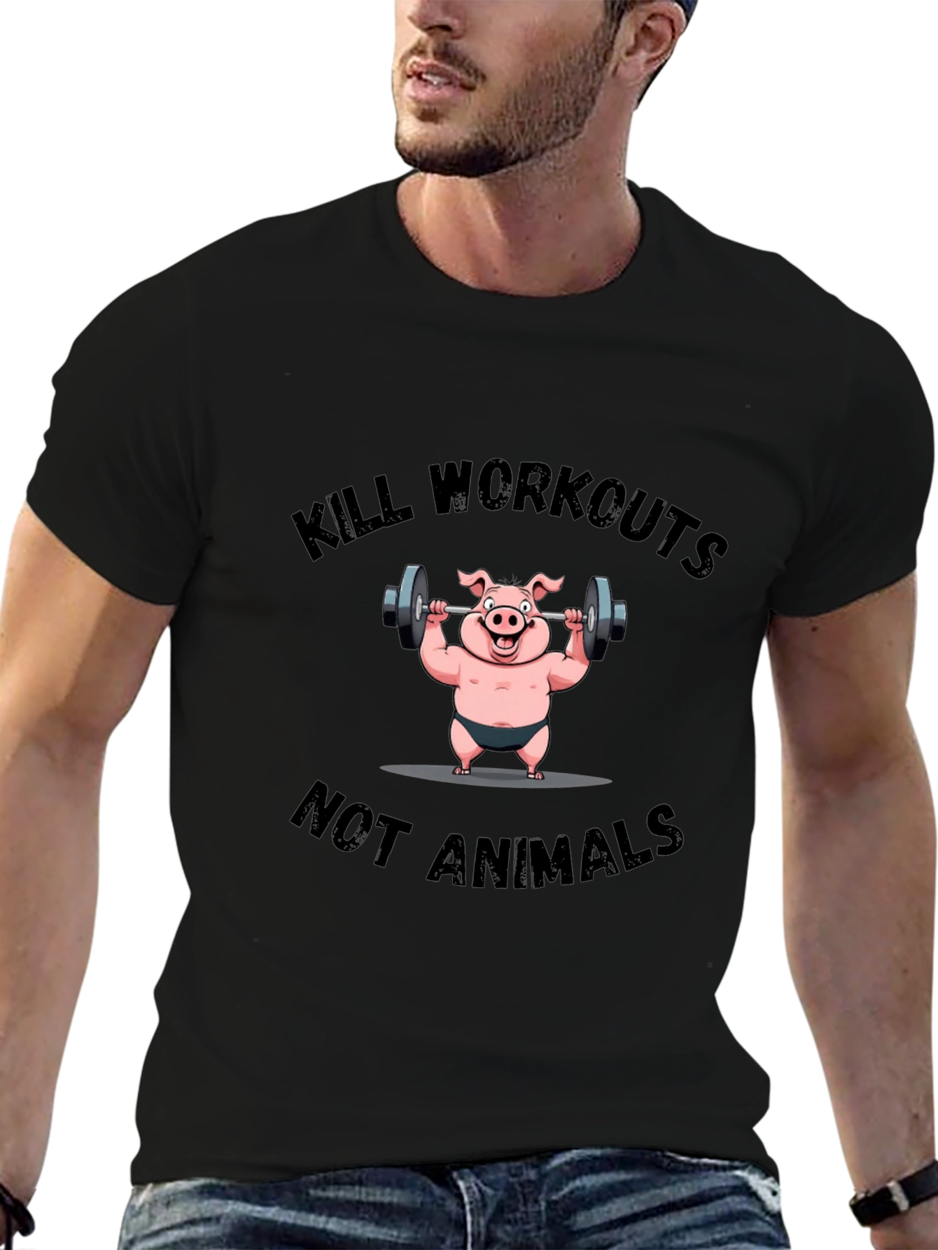 Kill Workouts Not Animals Graphic Tee