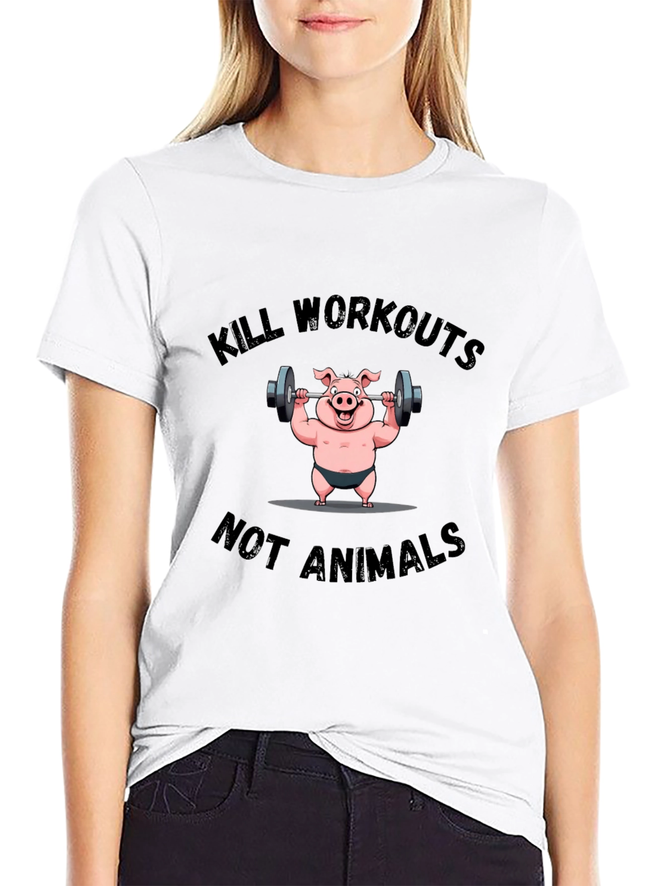 Kill Workouts Not Animals Graphic Tee