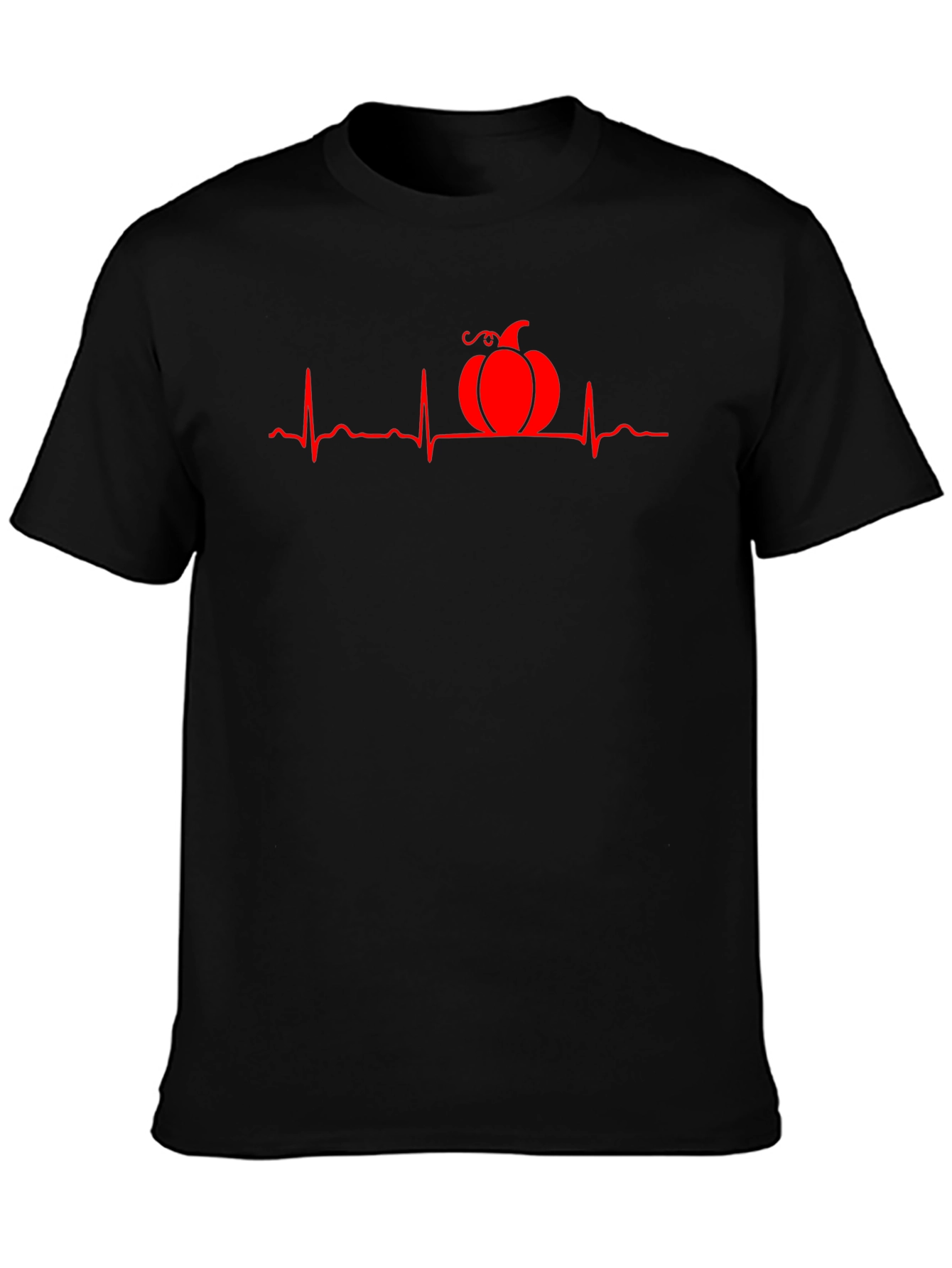 Pumpkin Heartbeat Graphic Tee - Halloween Style
