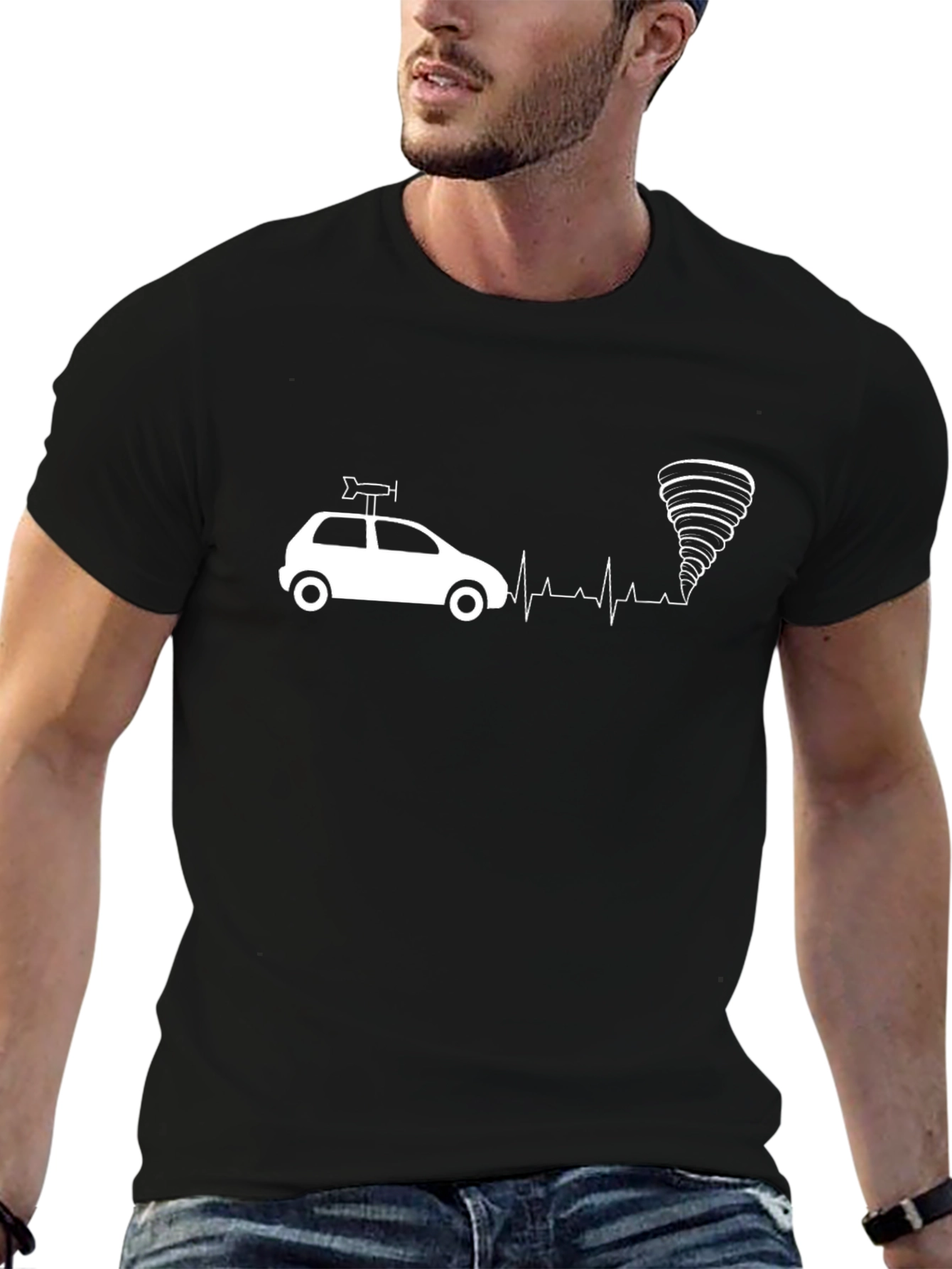 Storm Chaser Car & Tornado Graphic Tee