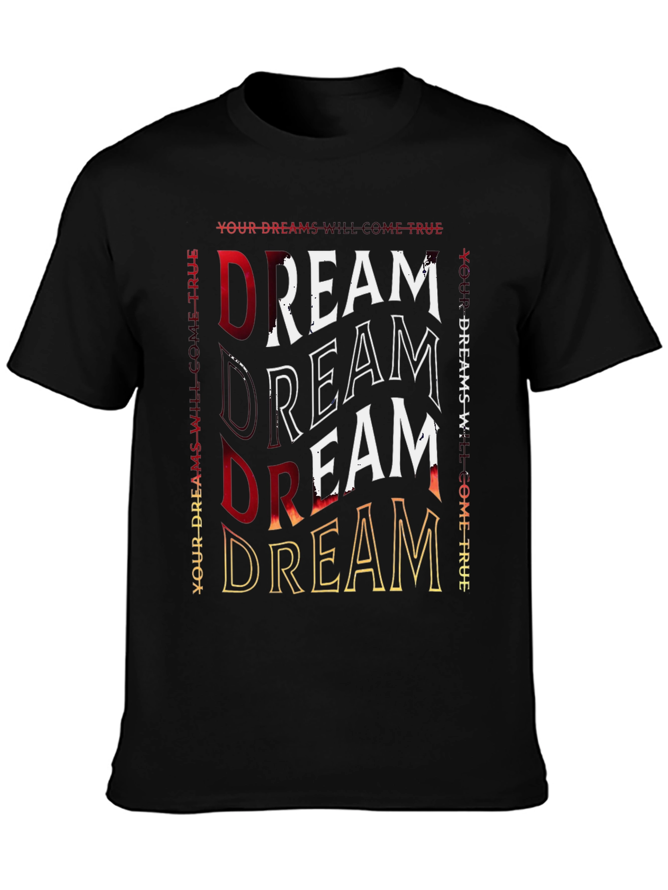 Dream Graphic Print Black T-Shirt