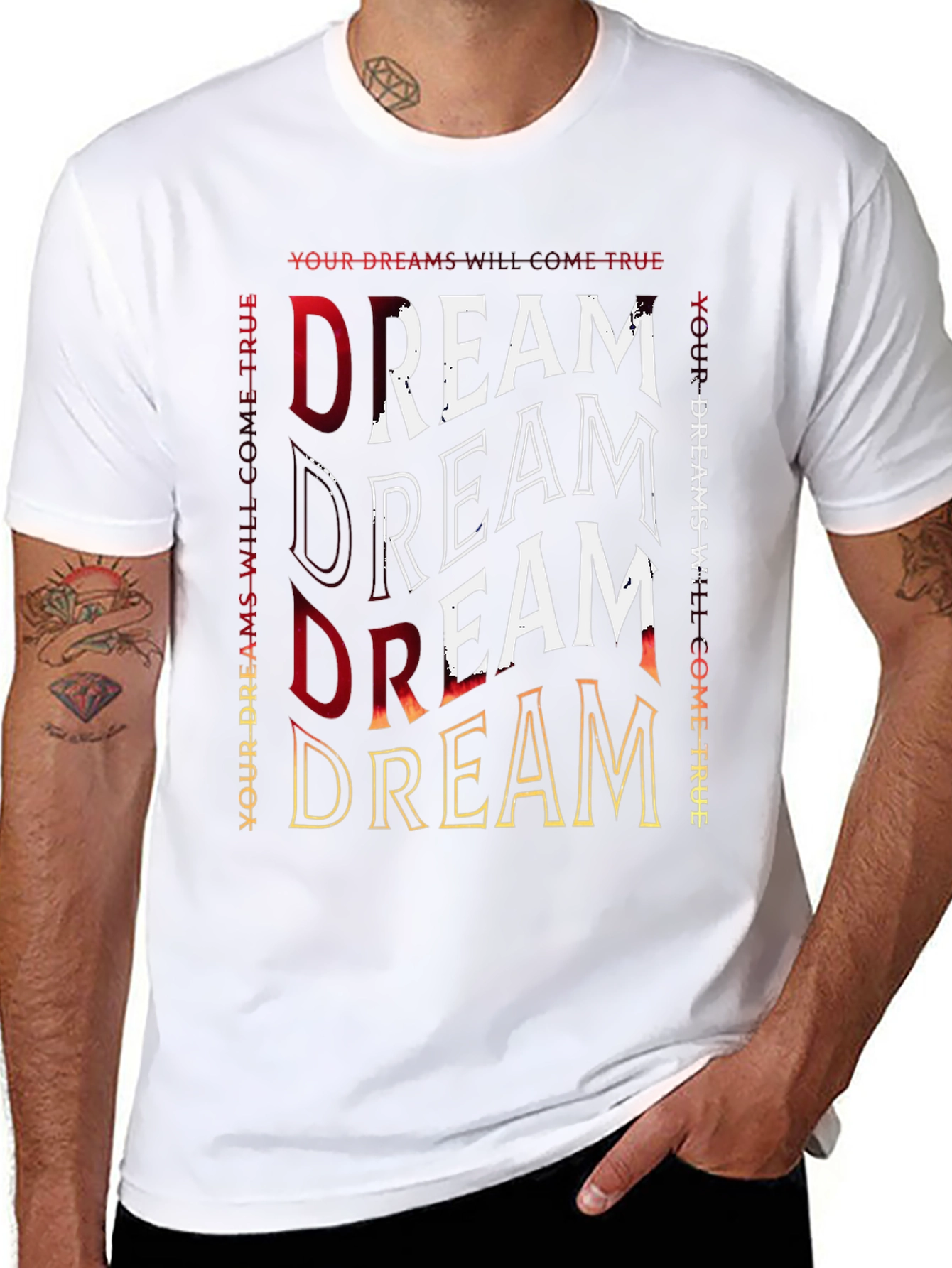 Dream Graphic Print Black T-Shirt