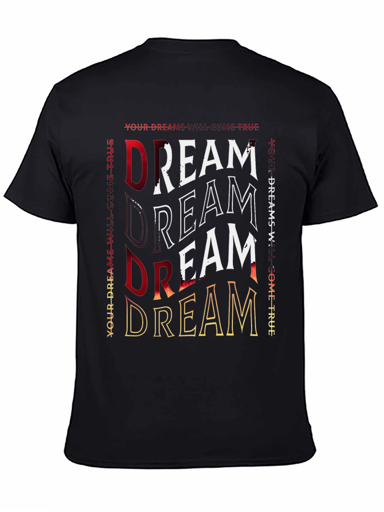 Dream Graphic Print Black T-Shirt