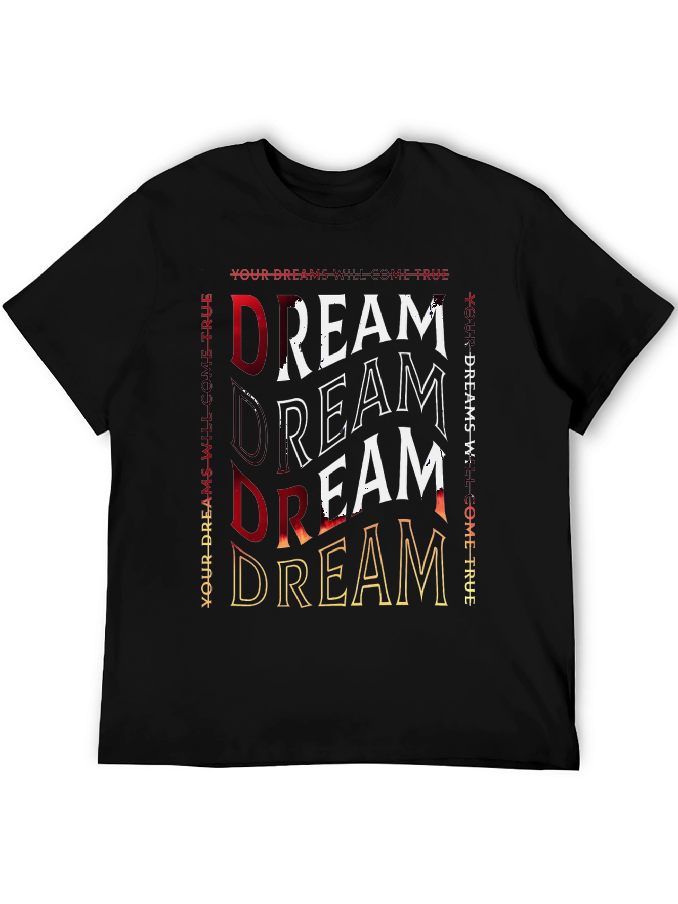 Dream Graphic Print Black T-Shirt