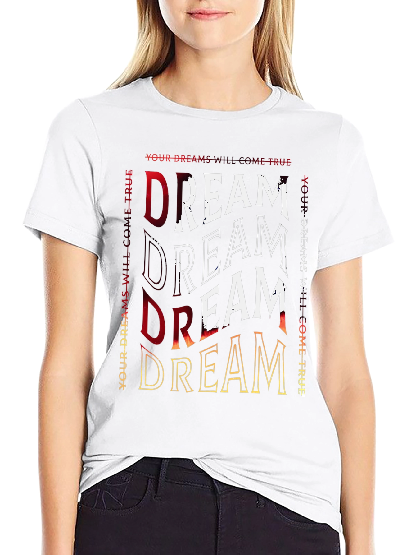 Dream Graphic Print Black T-Shirt