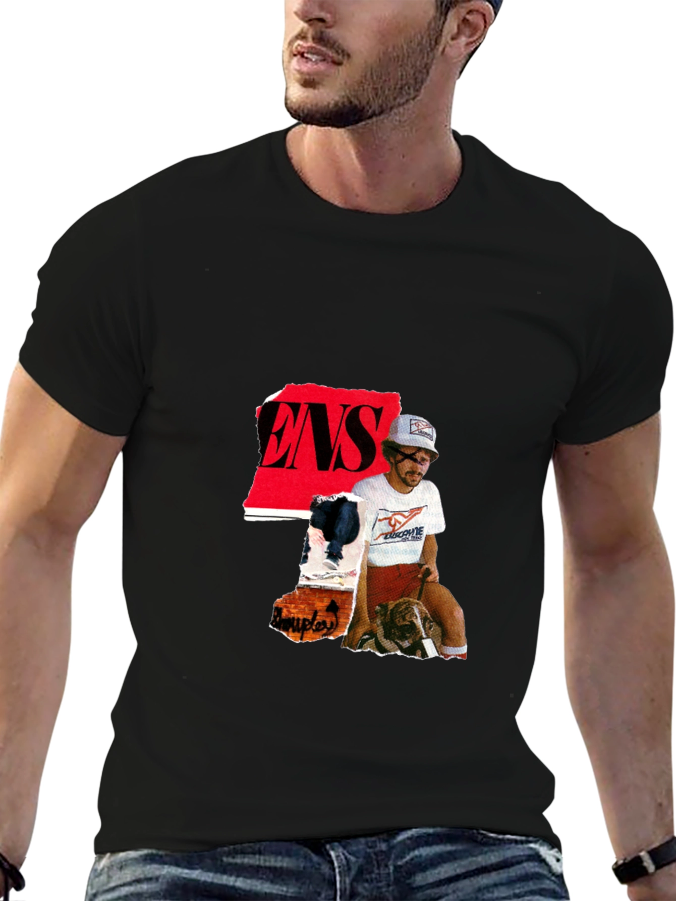 ENS Collage Black T-Shirt