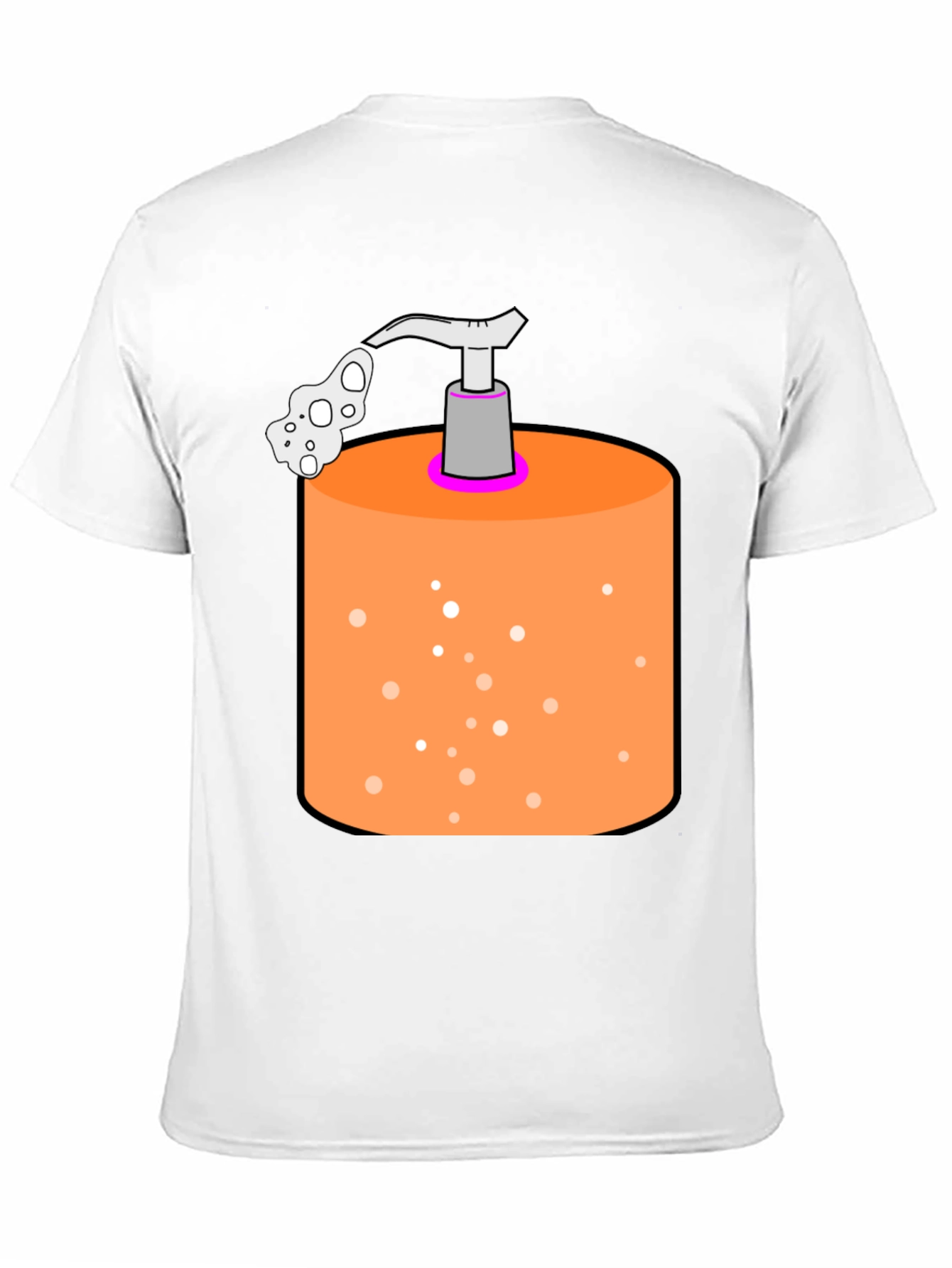 Novelty Soap Dispenser Graphic Tee - Black Cotton Blend