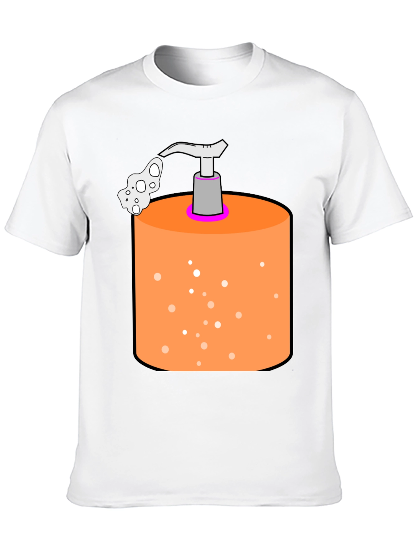 Novelty Soap Dispenser Graphic Tee - Black Cotton Blend