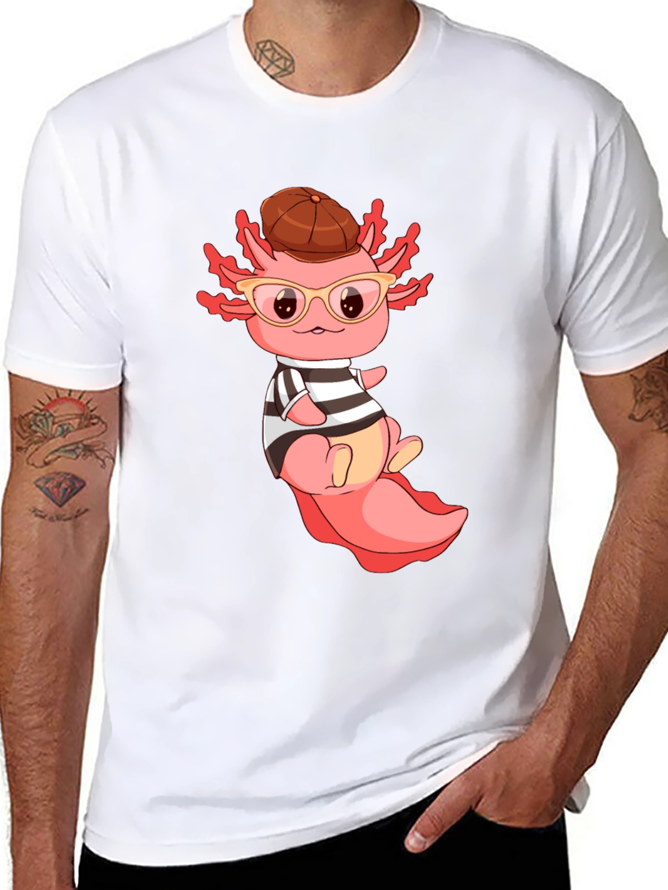 Axolotl Cartoon T-Shirt