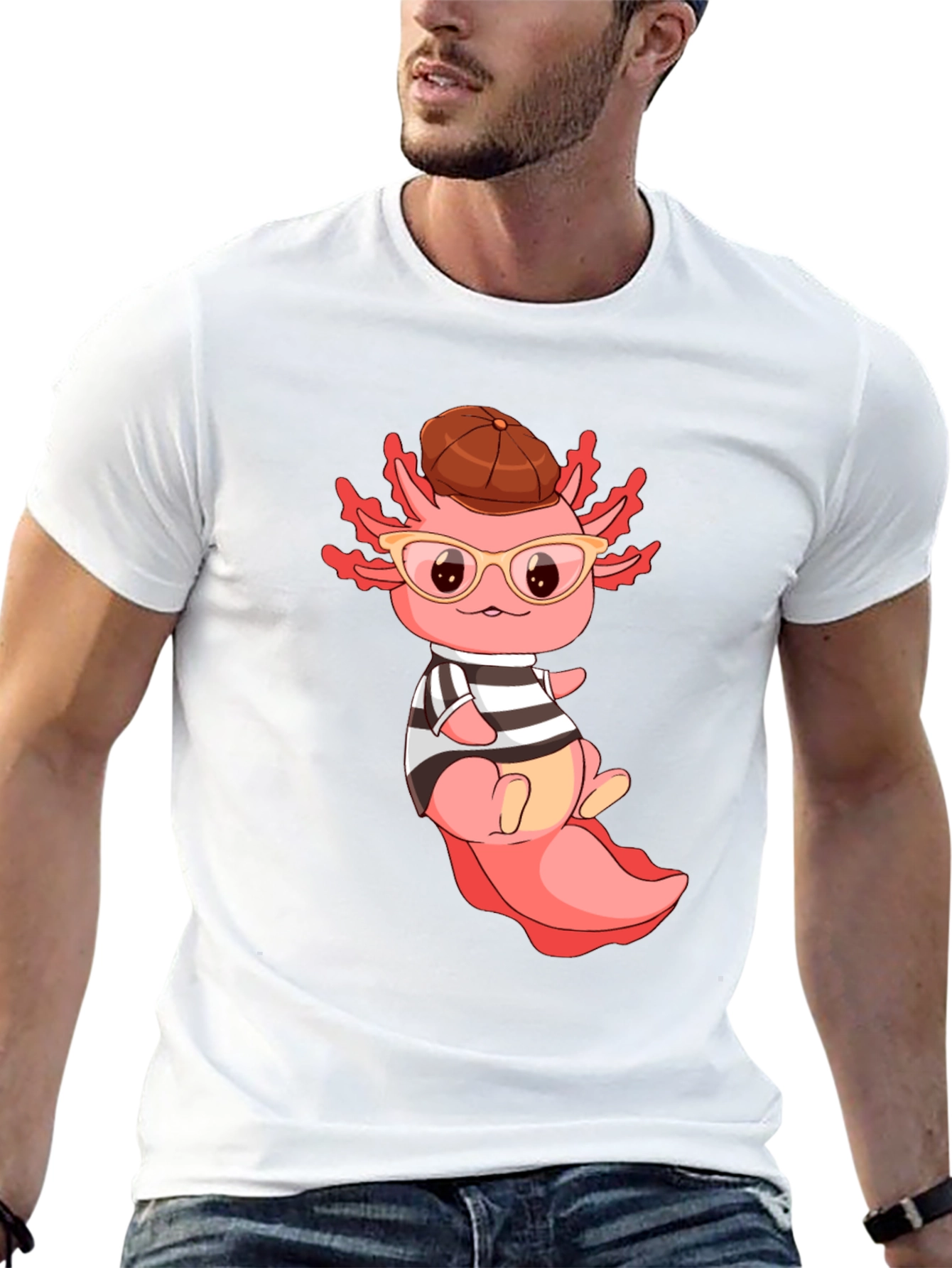 Axolotl Cartoon T-Shirt