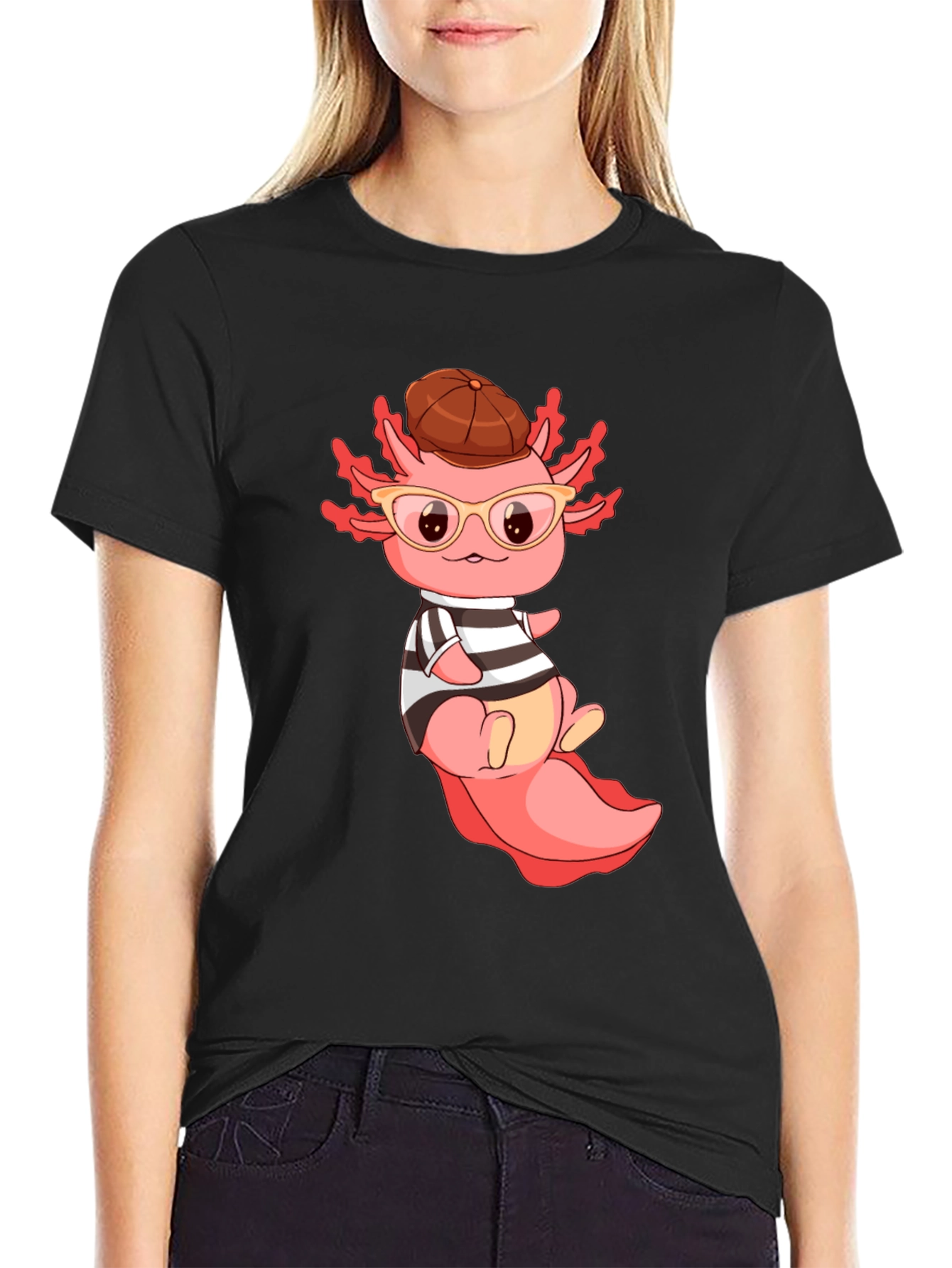 Axolotl Cartoon T-Shirt