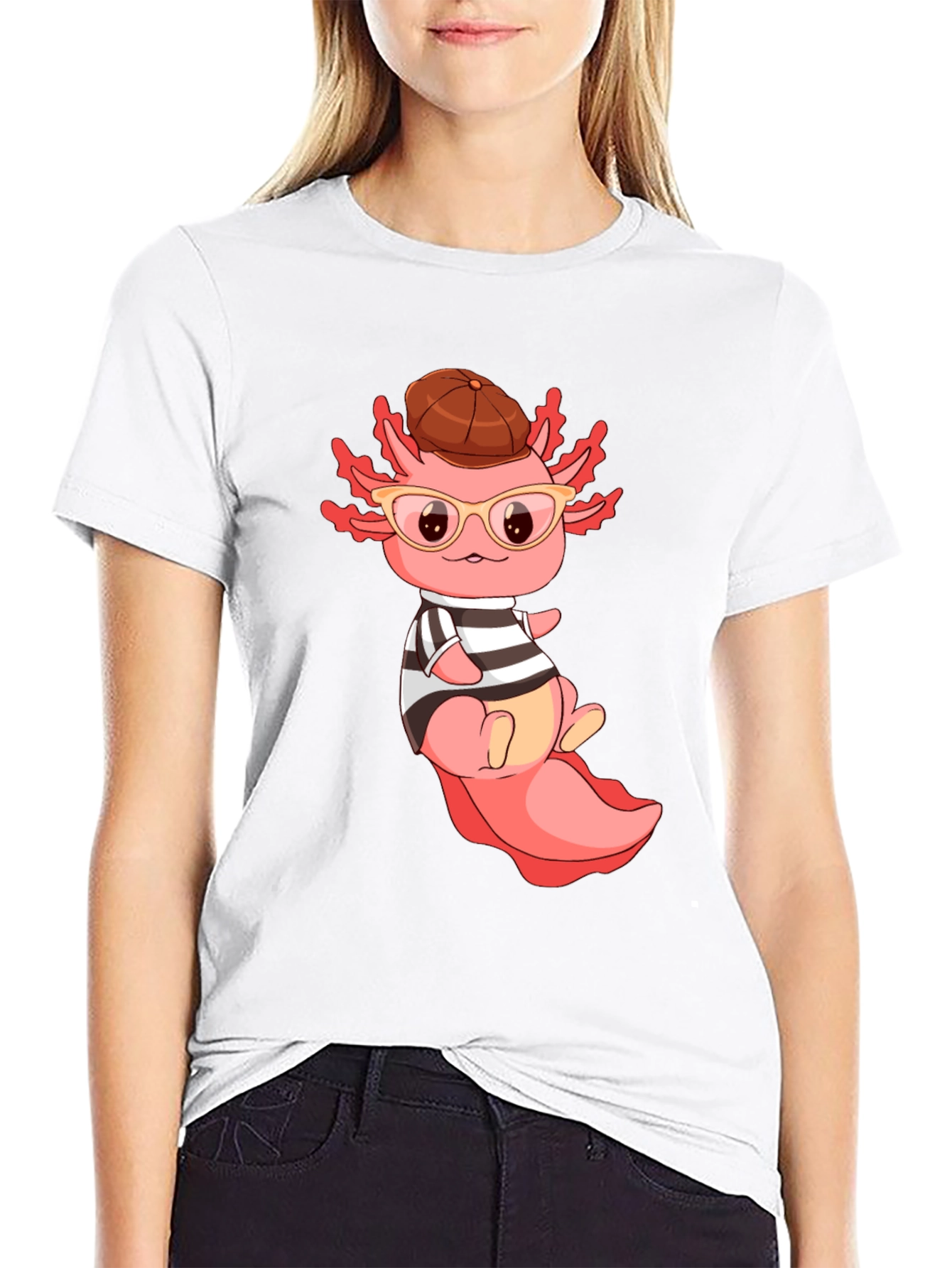 Axolotl Cartoon T-Shirt