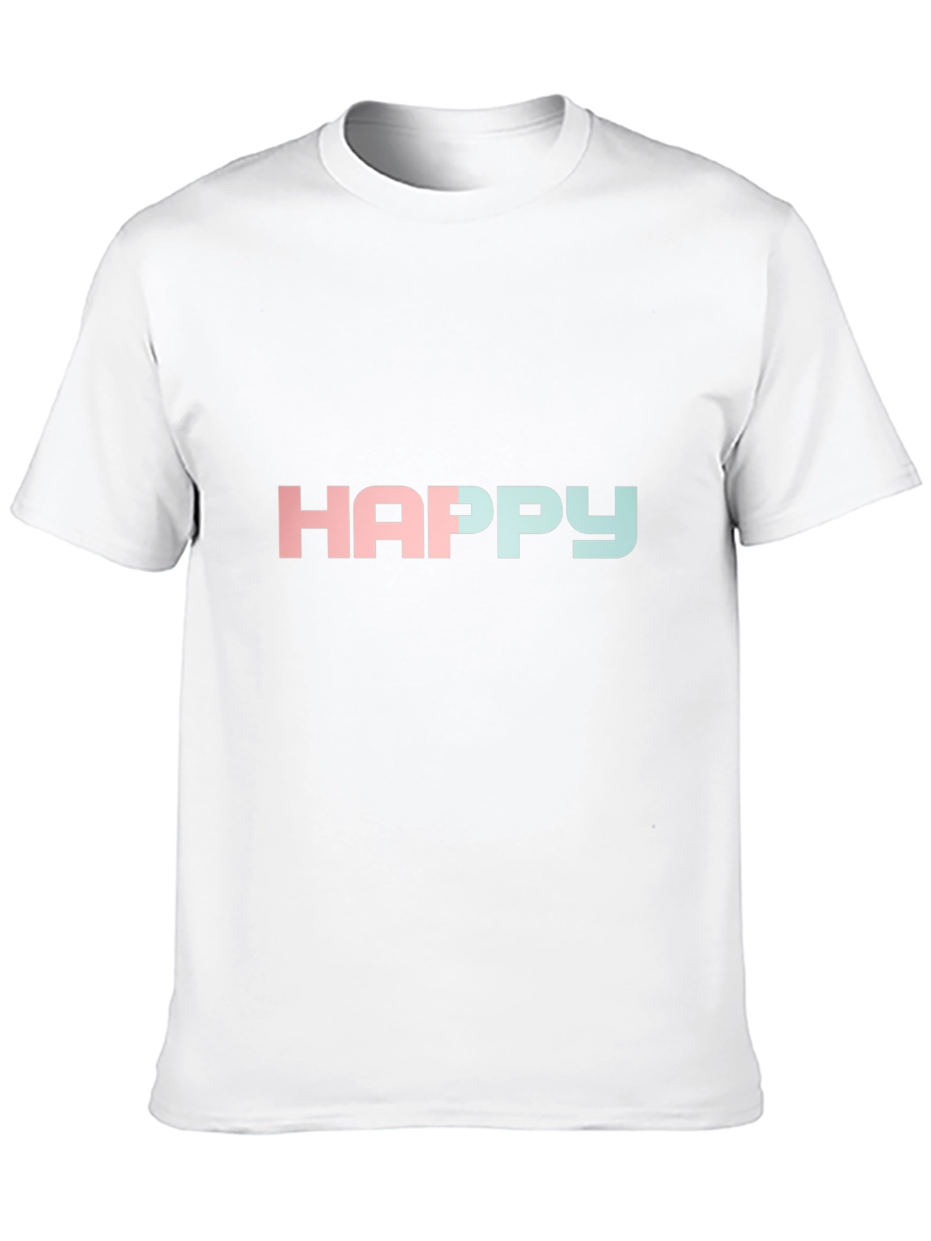 Happy Gradient T-Shirt - Black Crew Neck Tee
