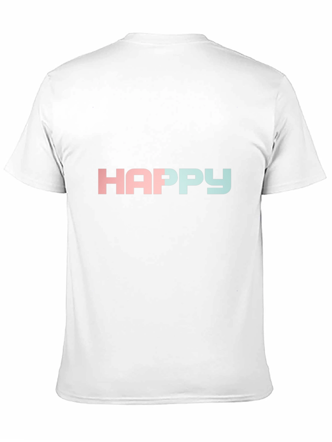 Happy Gradient T-Shirt - Black Crew Neck Tee