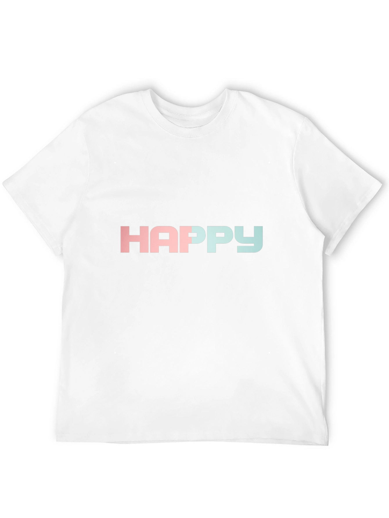 Happy Gradient T-Shirt - Black Crew Neck Tee
