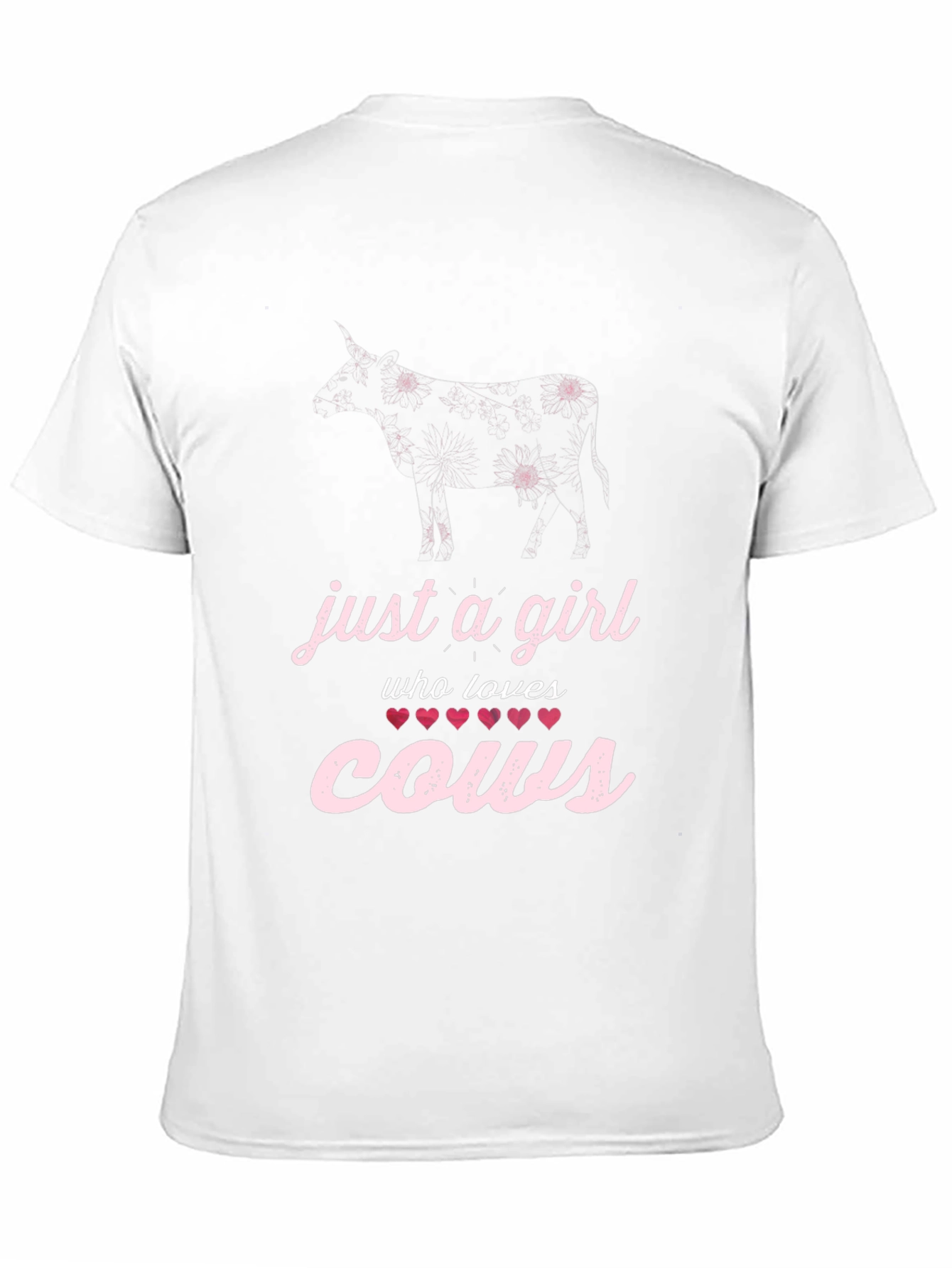 Just a Girl Who Loves Cows Black T-Shirt