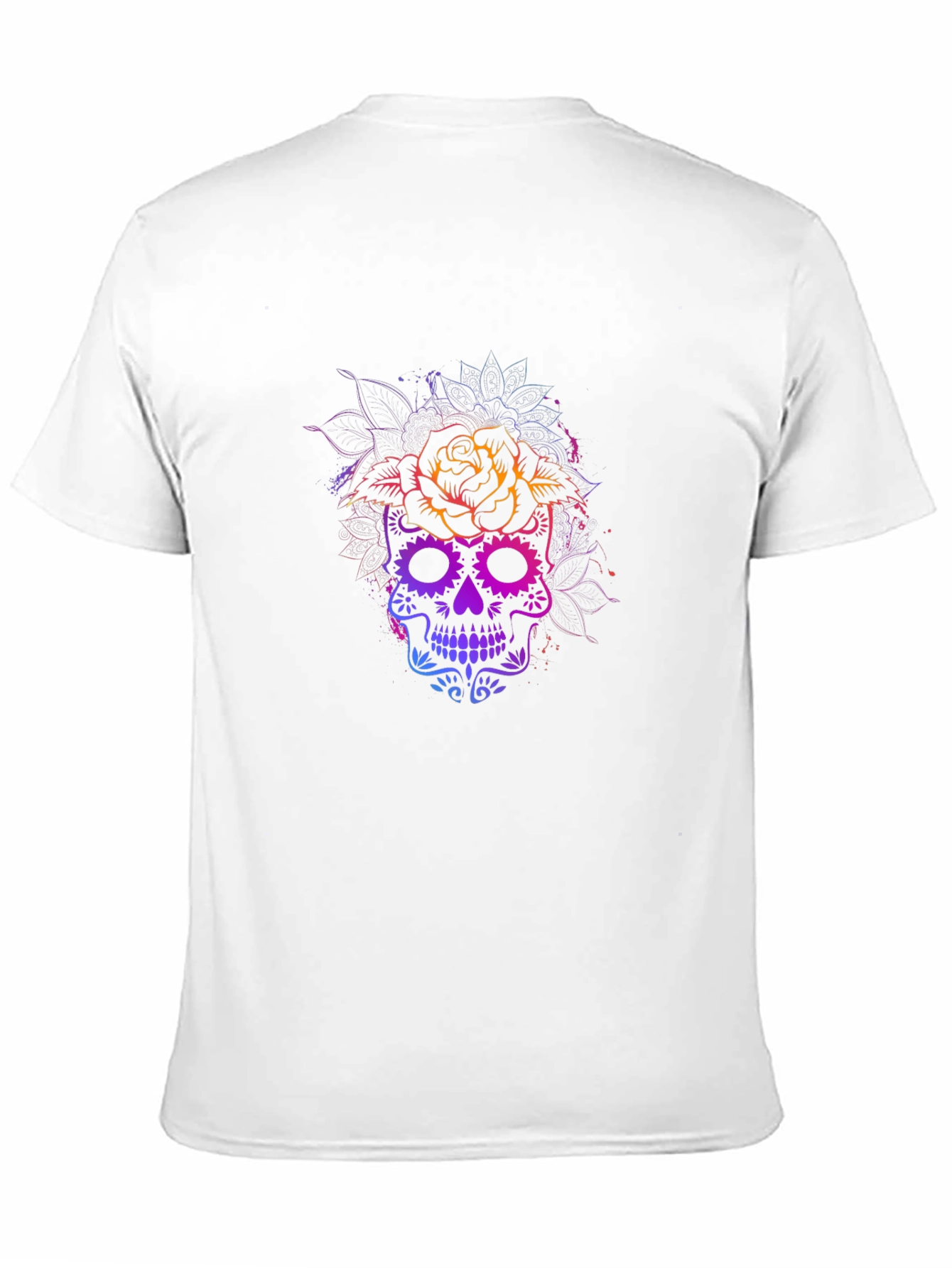 Skull & Rose Graphic Tee - Mens Black T-Shirt