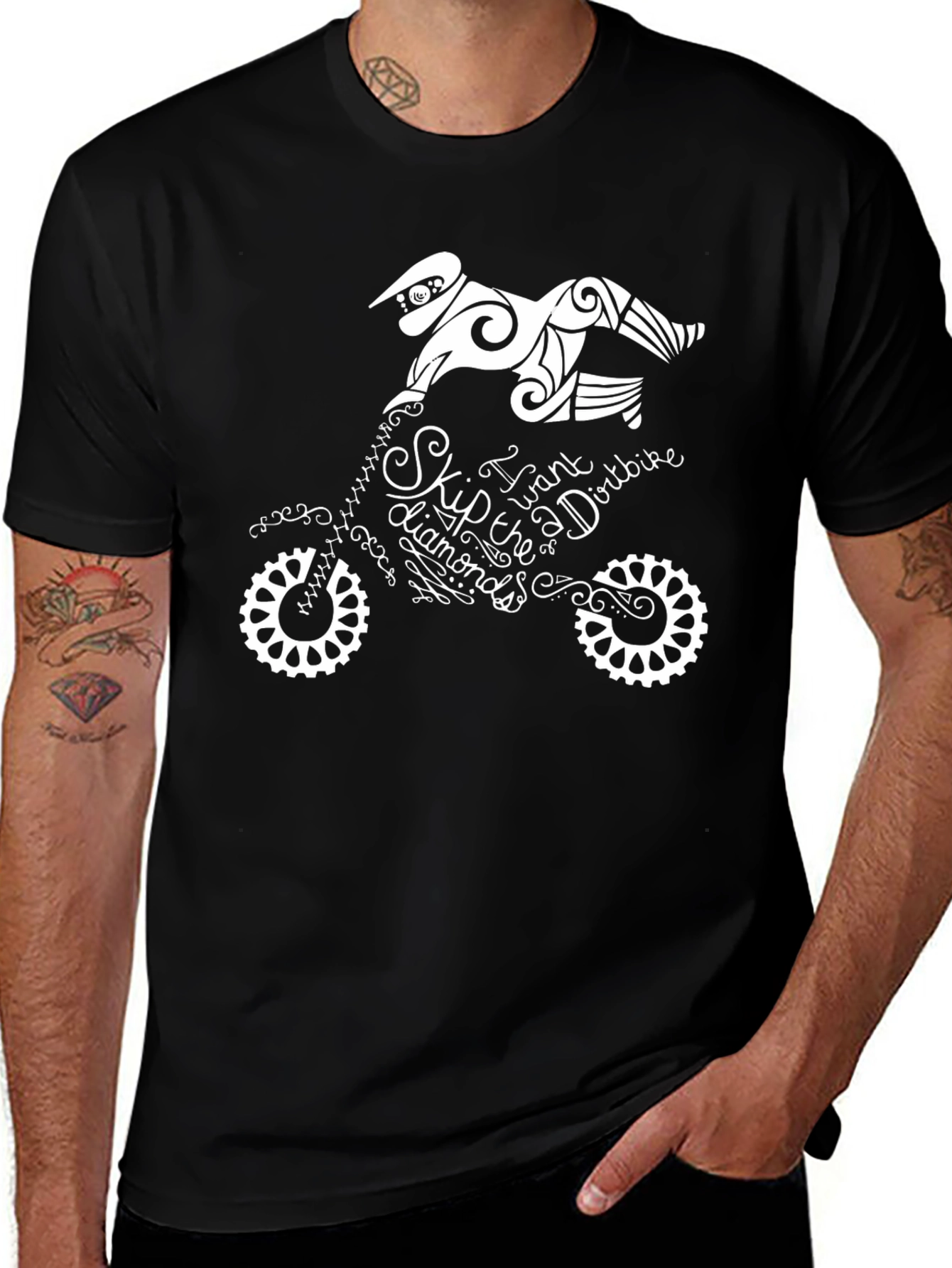 Dirt Bike Graphic Tee - Skip the Diamonds T-Shirt