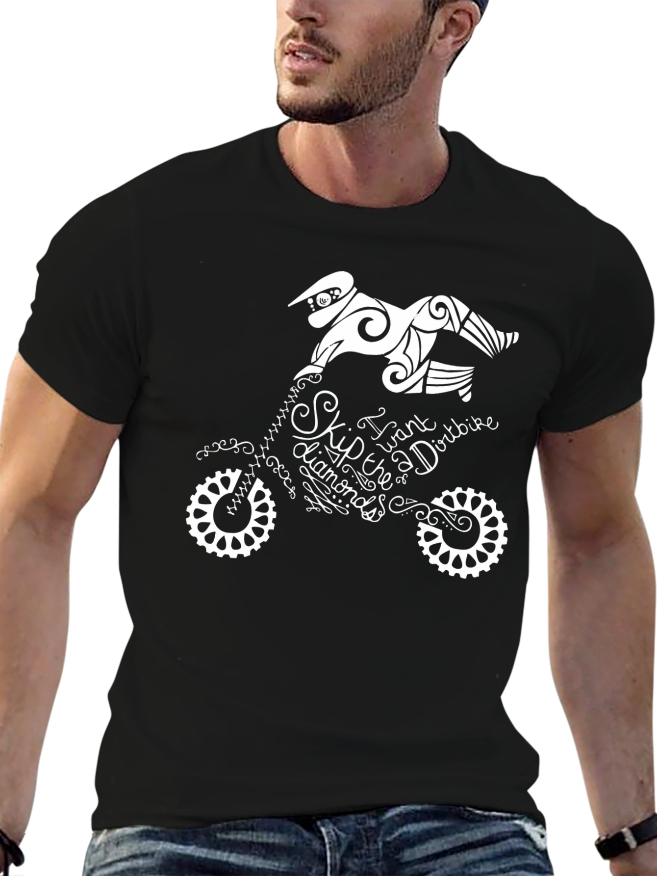 Dirt Bike Graphic Tee - Skip the Diamonds T-Shirt