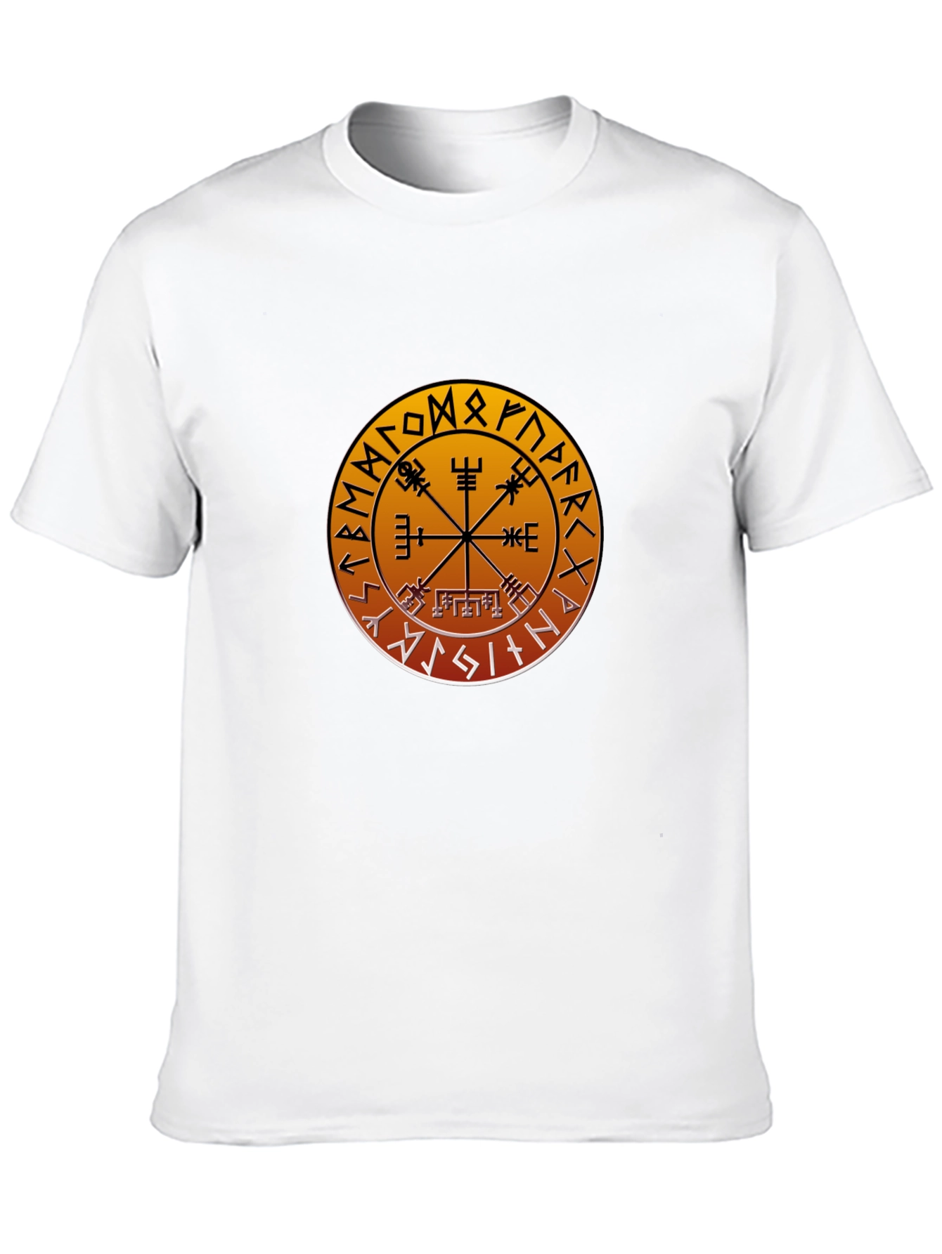 Vegvisir Compass T-Shirt - Norse Viking Runes Design