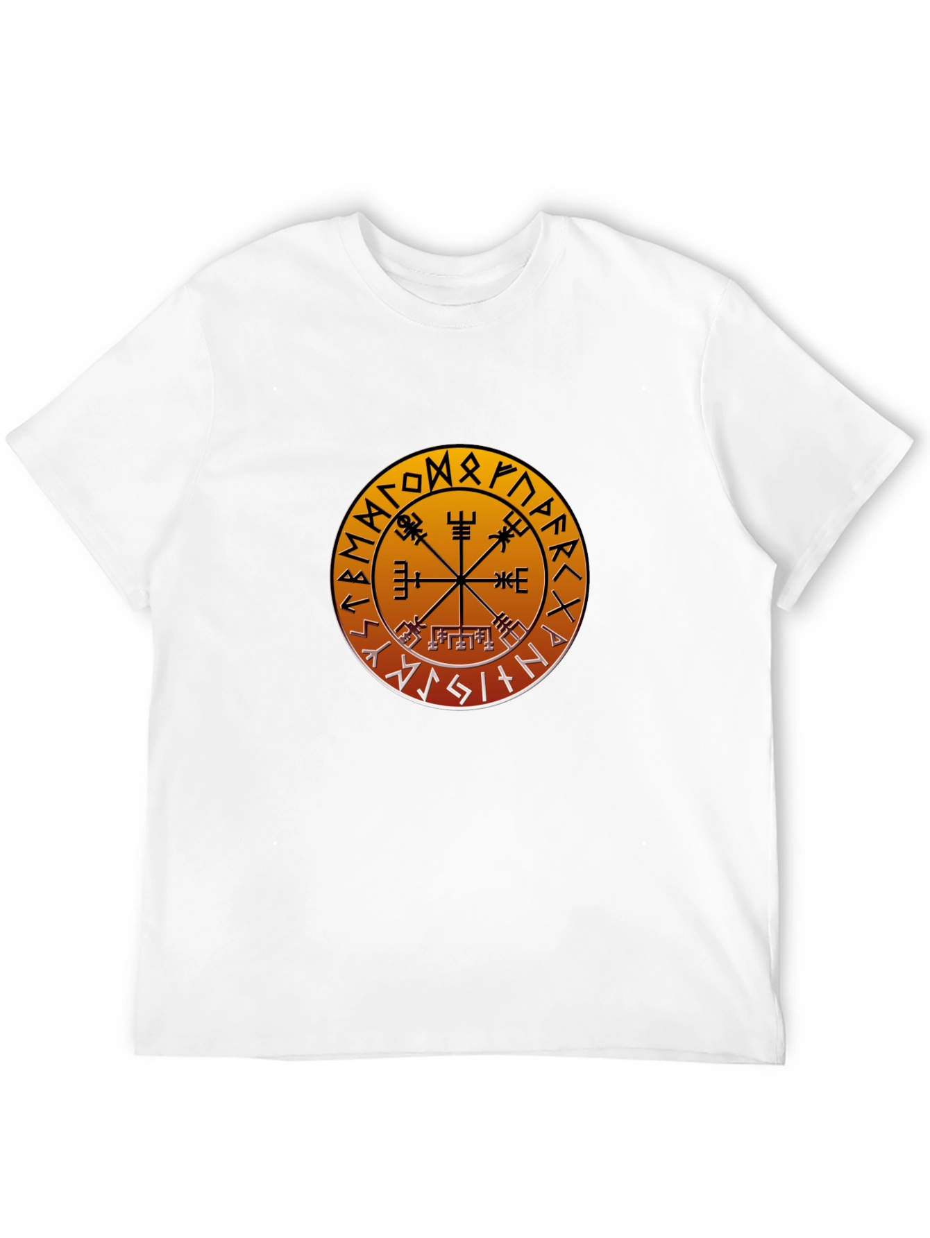 Vegvisir Compass T-Shirt - Norse Viking Runes Design