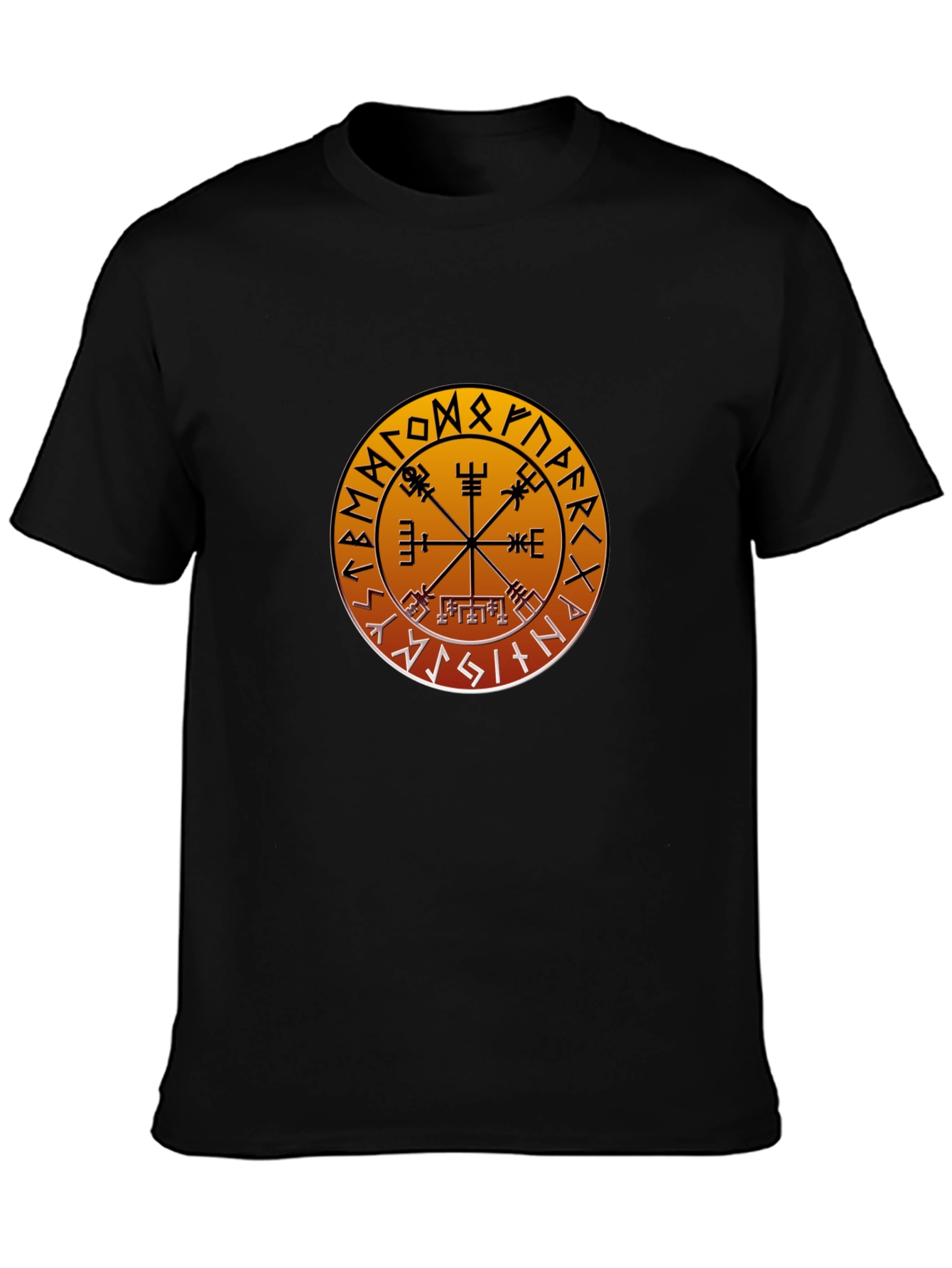 Vegvisir Compass T-Shirt - Norse Viking Runes Design