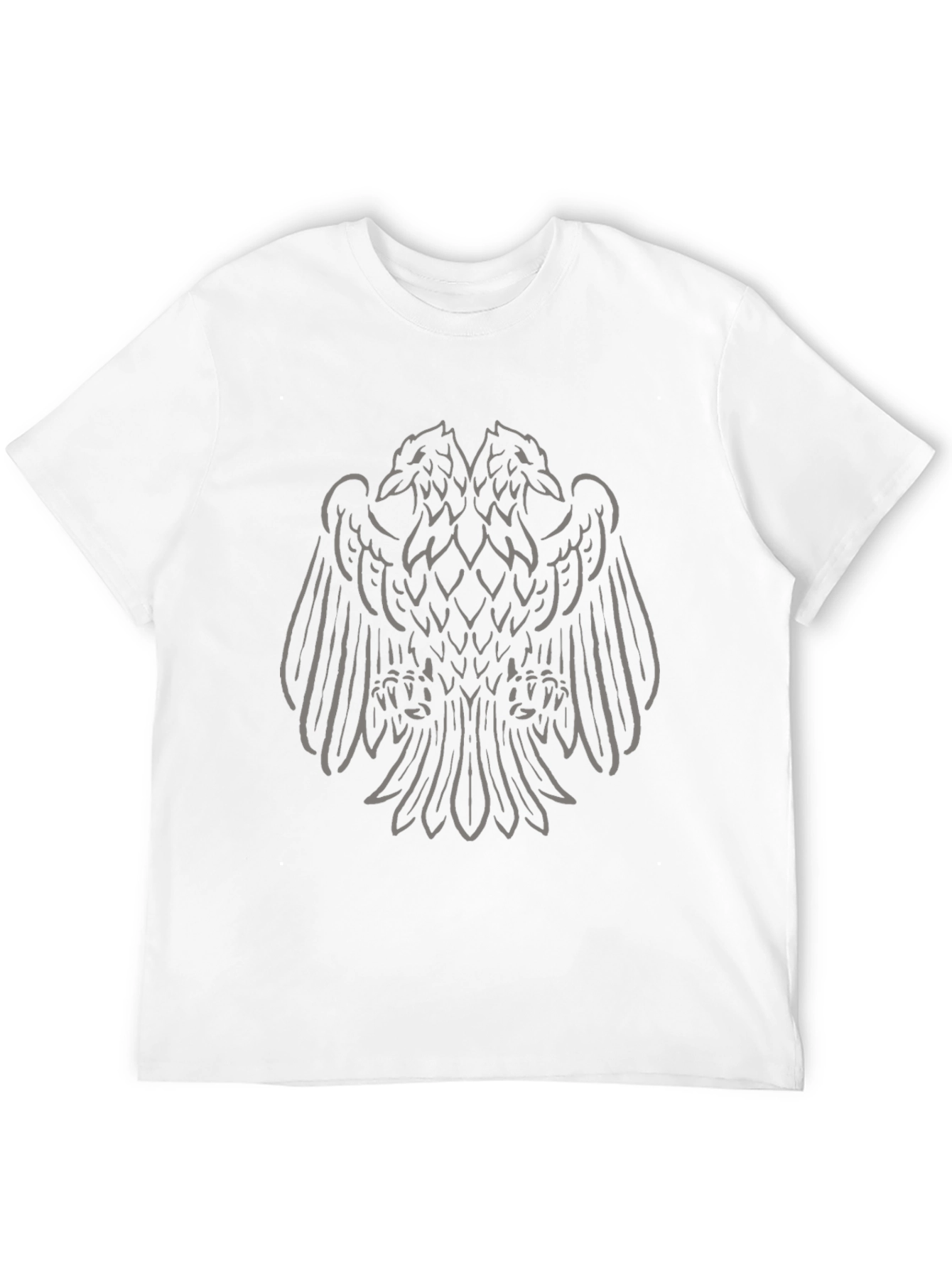 Black T-Shirt with Double-Headed Eagle Graphic