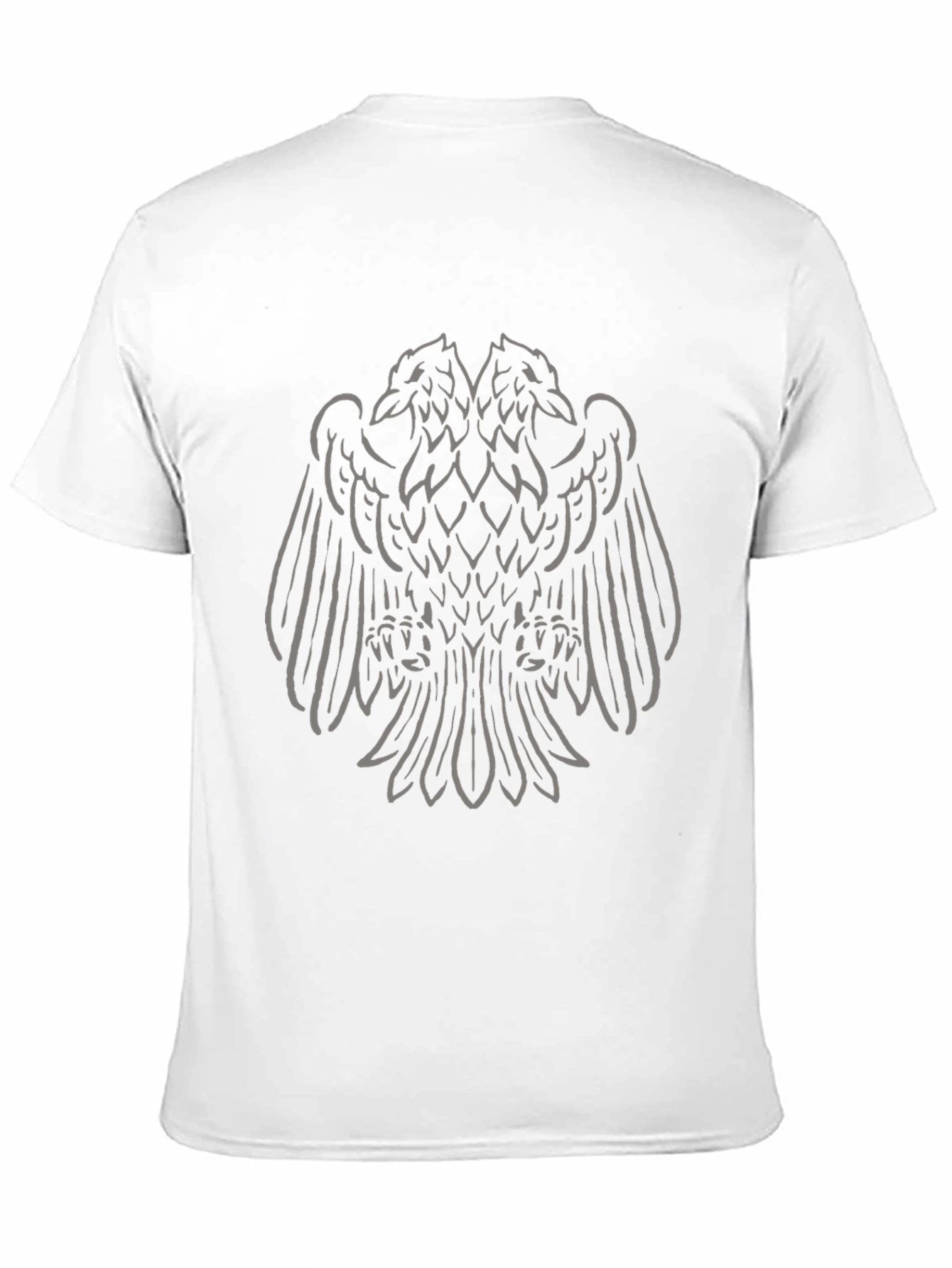 Black T-Shirt with Double-Headed Eagle Graphic