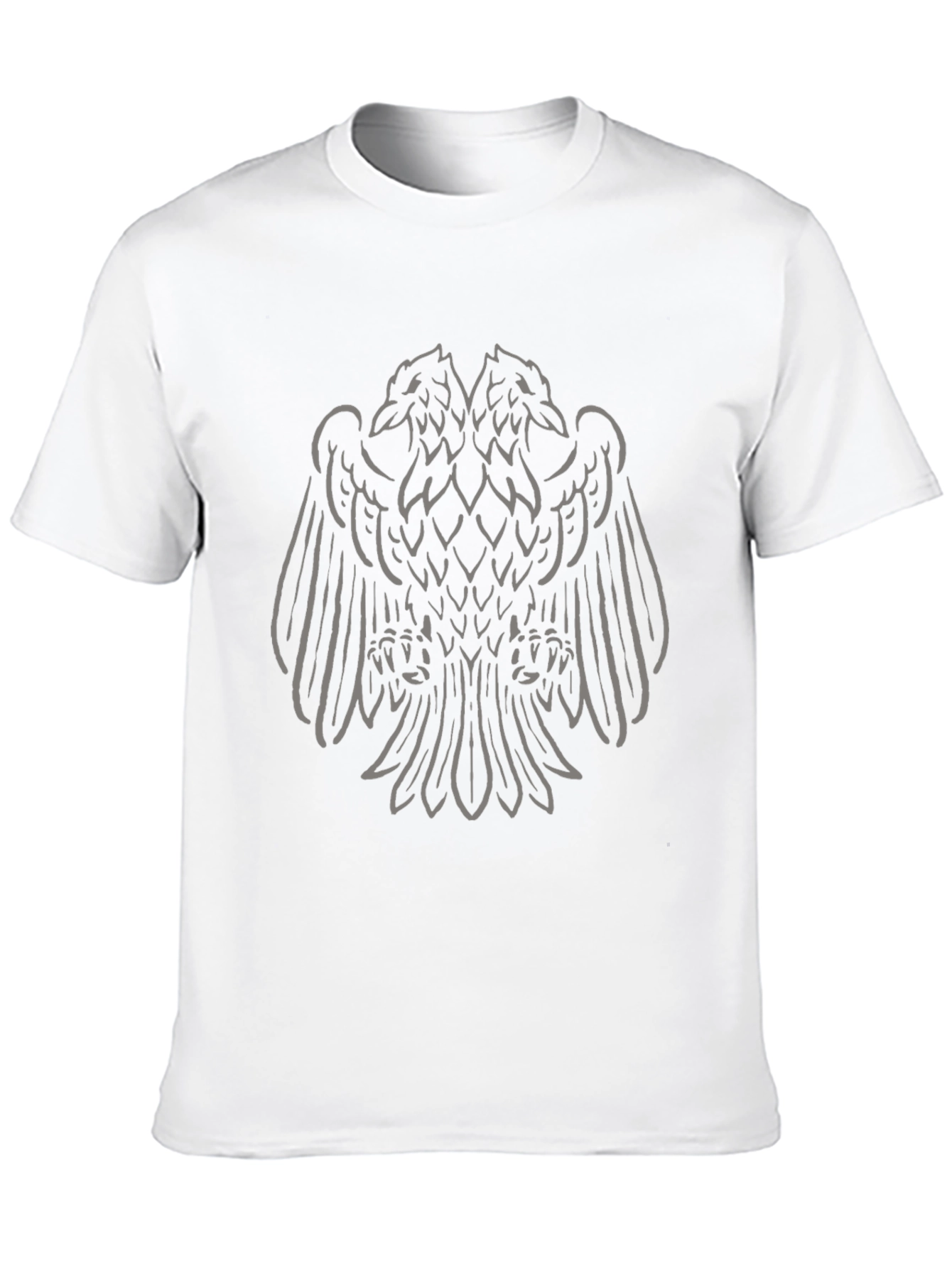 Black T-Shirt with Double-Headed Eagle Graphic