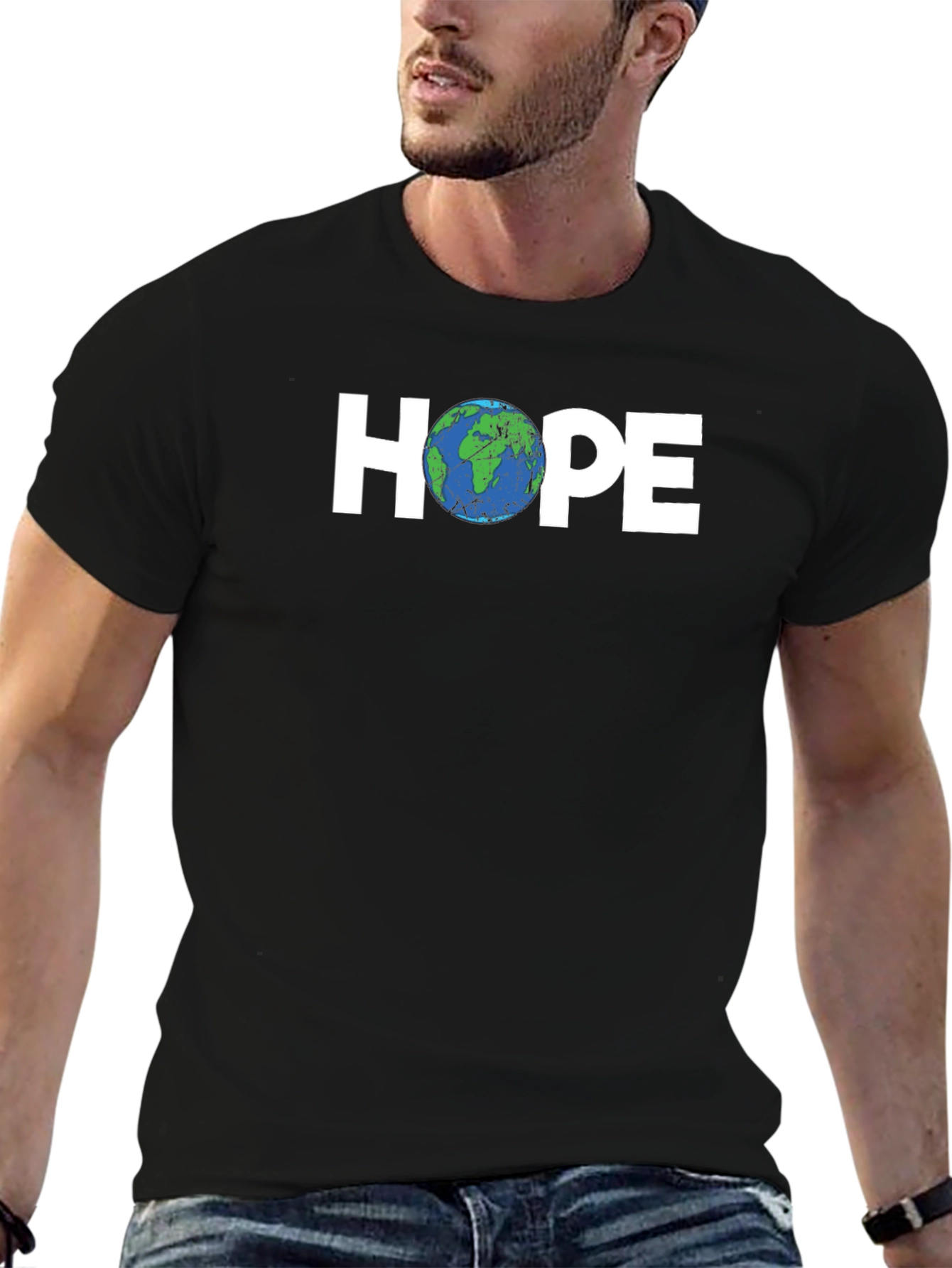 Hope Earth Graphic Tee - Eco-Friendly Planet T-Shirt