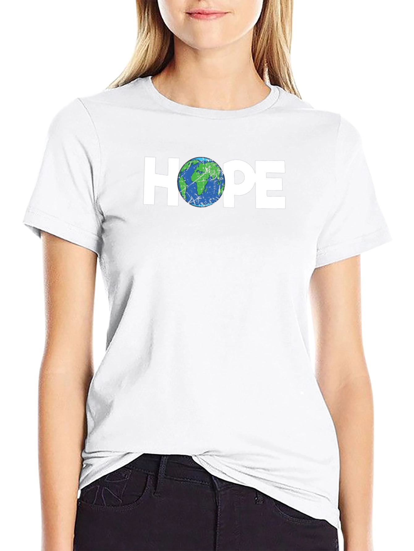 Hope Earth Graphic Tee - Eco-Friendly Planet T-Shirt