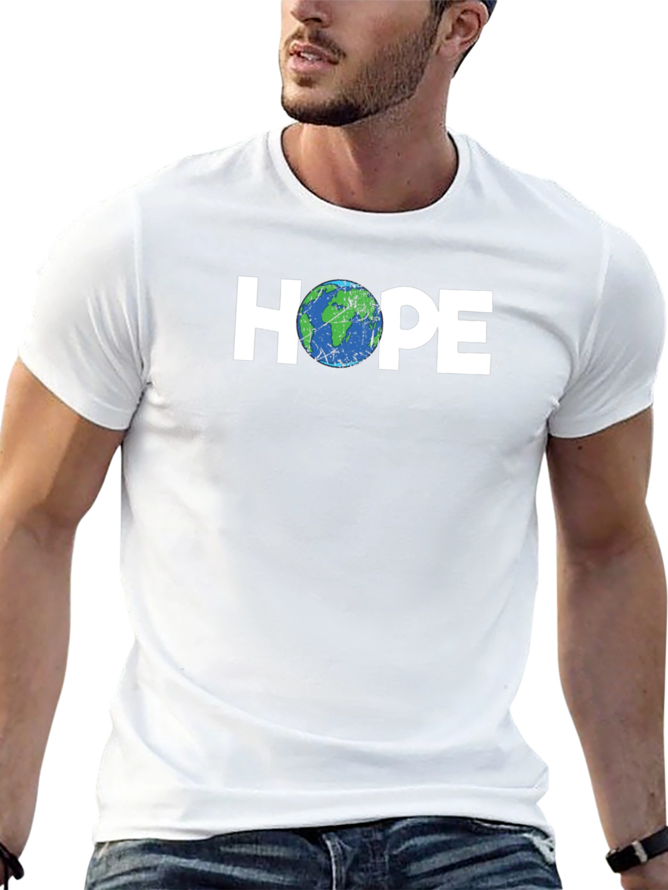 Hope Earth Graphic Tee - Eco-Friendly Planet T-Shirt