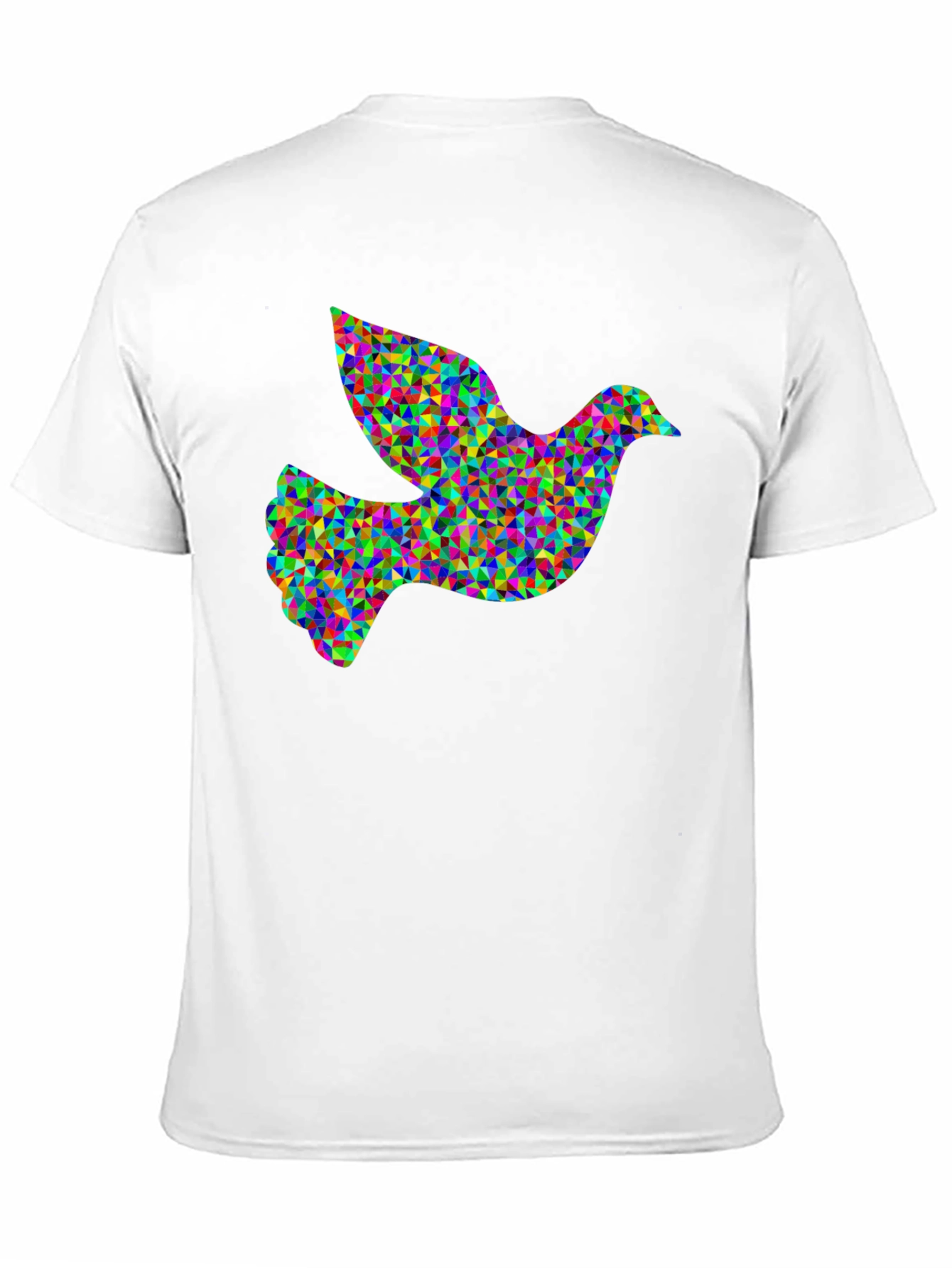 Geometric Dove Graphic Black T-Shirt