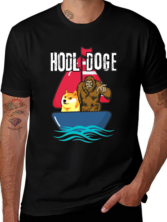 HODL DOGE T-Shirt - Crypto Ape & Shiba Inu Boat