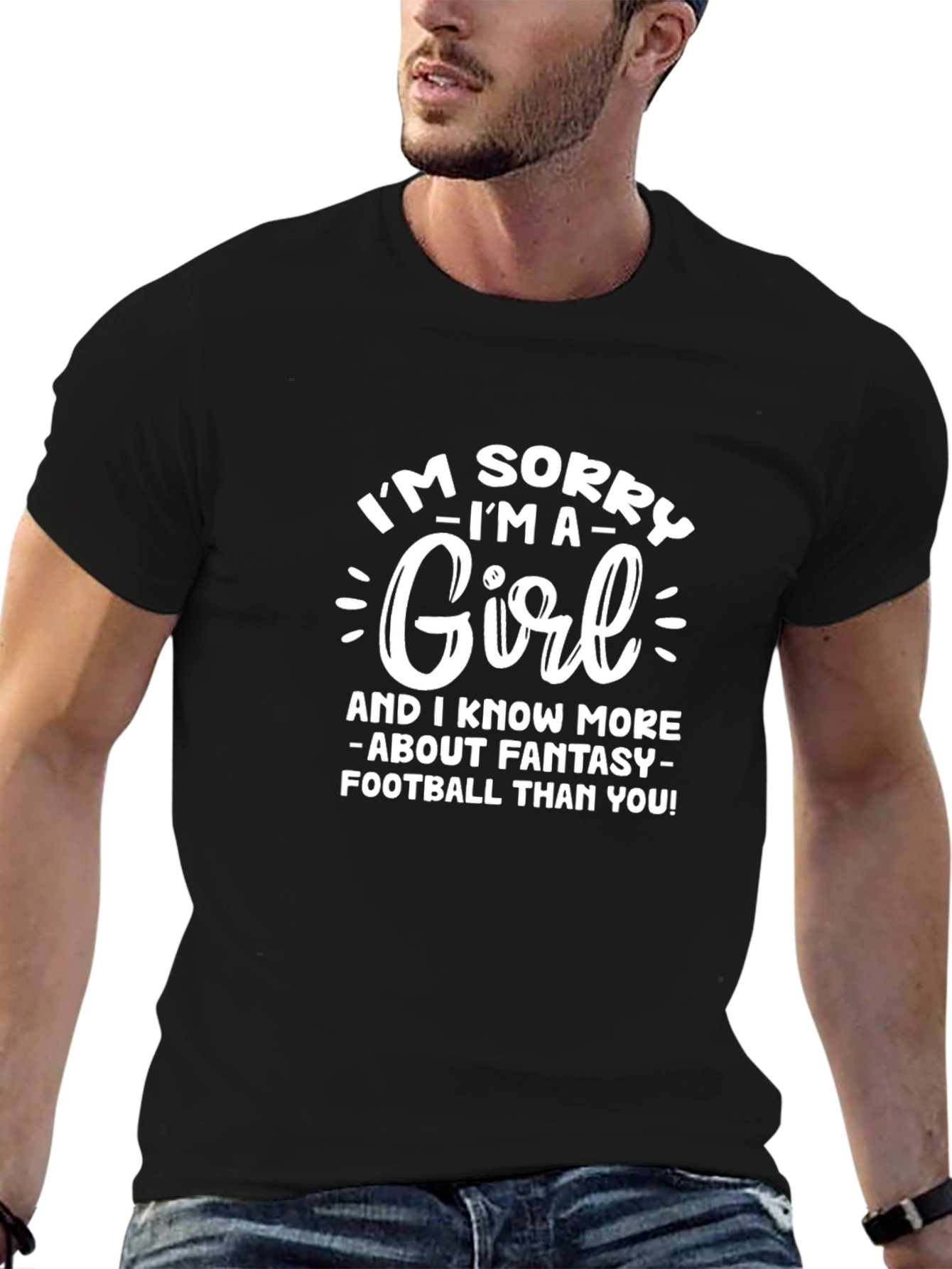 Im Sorry Im A Girl Football T-Shirt