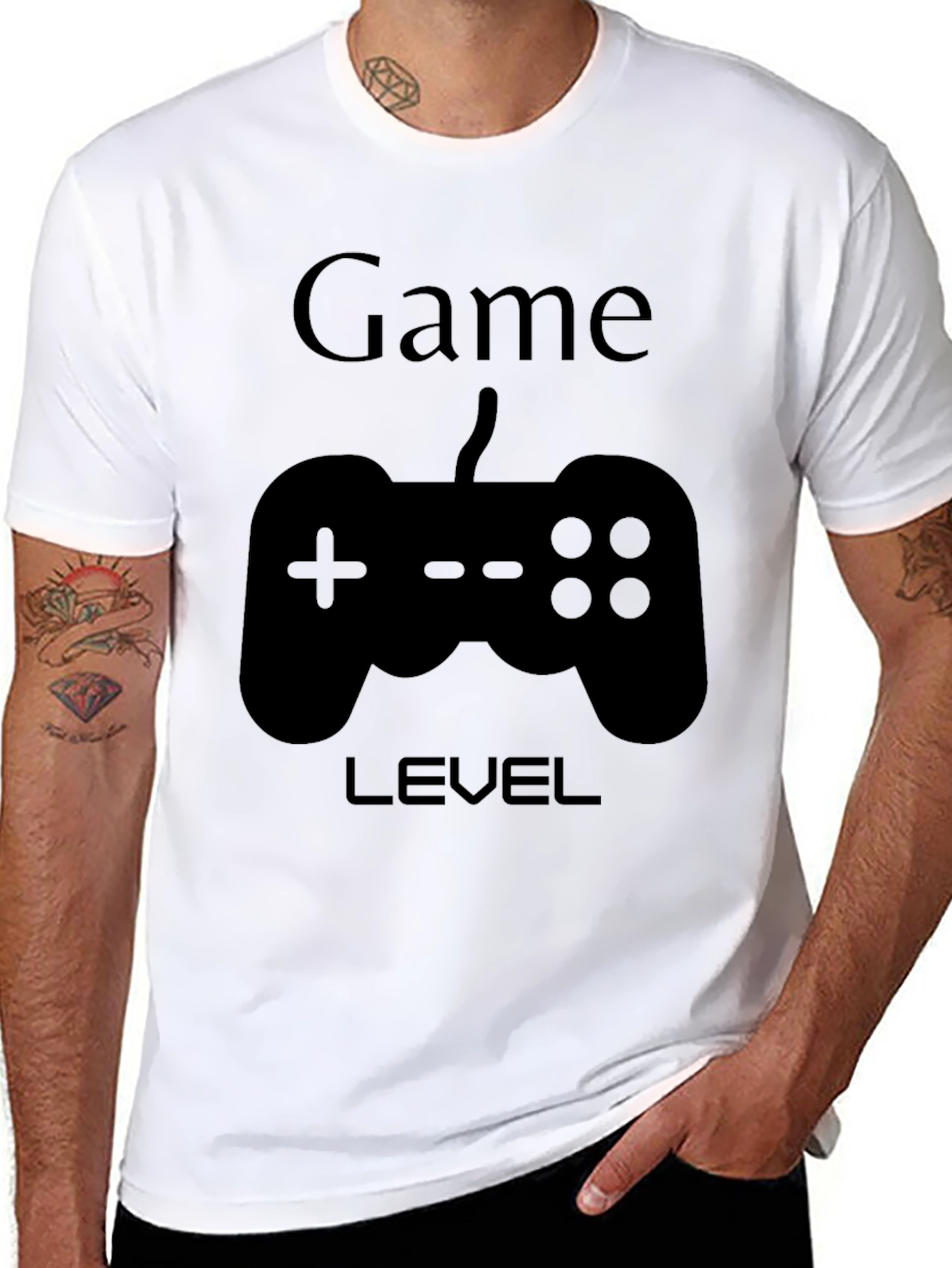 Game Level Black Graphic T-Shirt