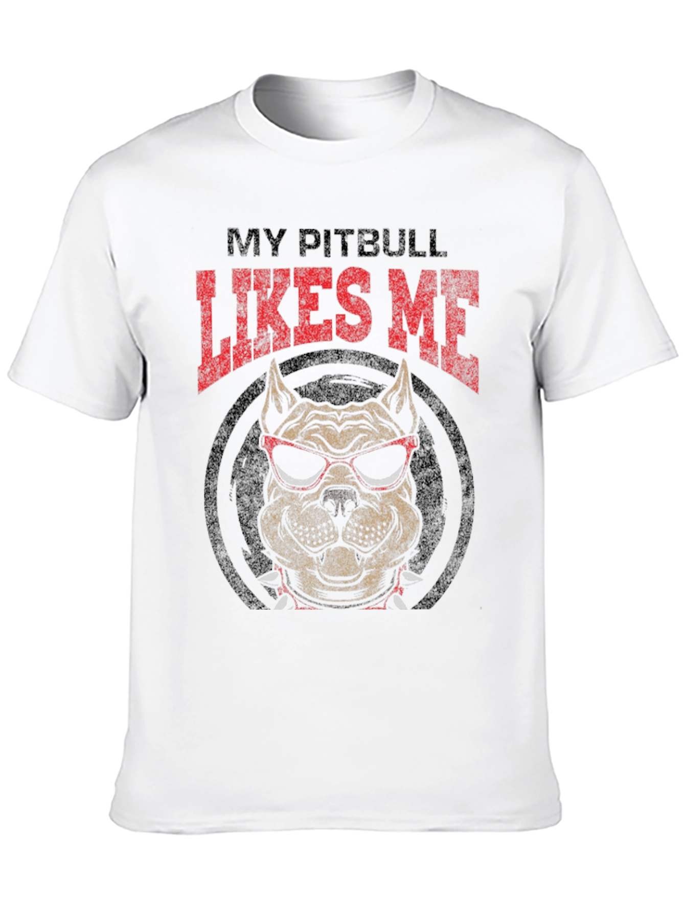 My Pitbull Likes Me Black T-Shirt